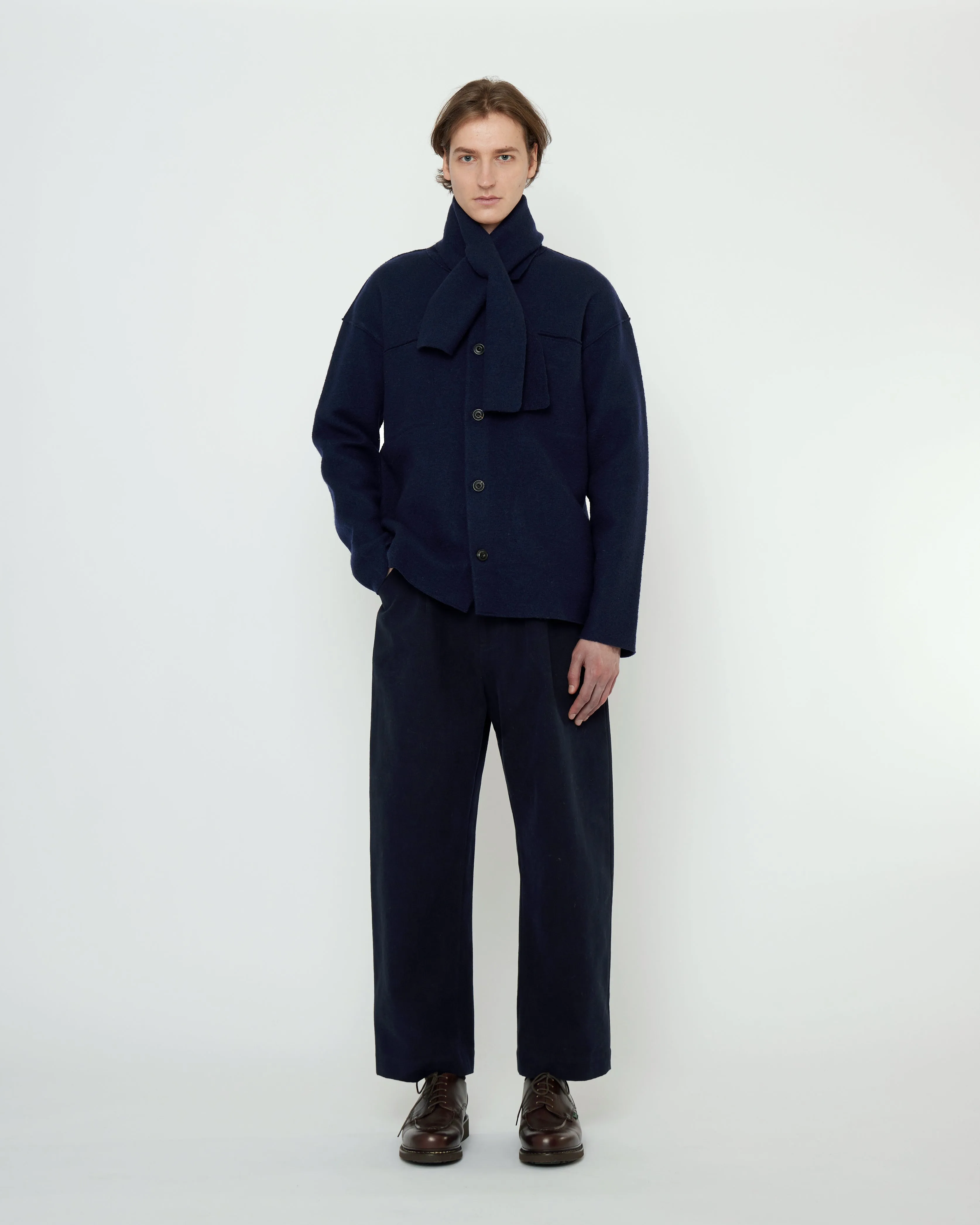Cross Scarf - Boiled Wool - FW25 - Navy sold by 7115 by Szeki product image thumbnail 2