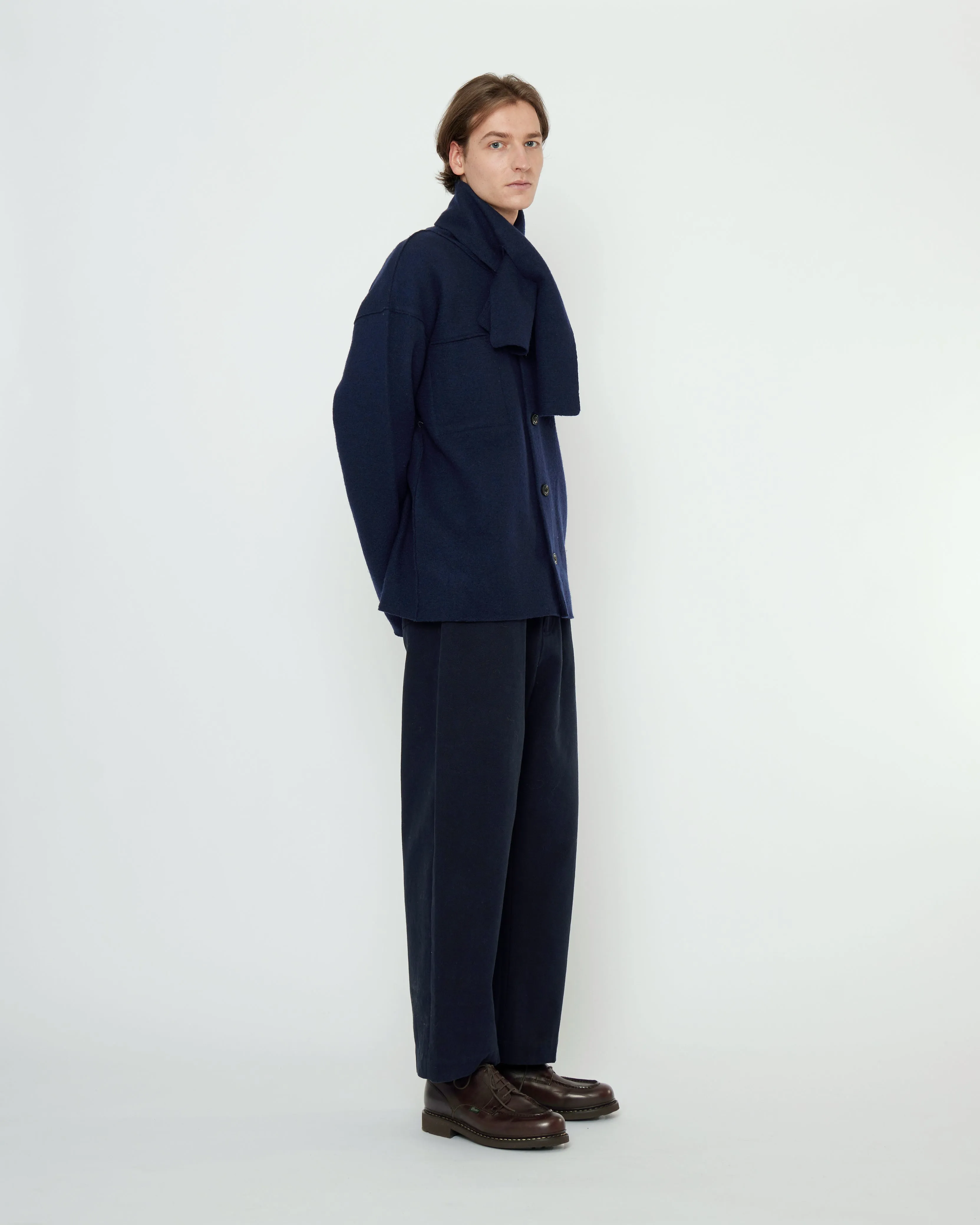 Cross Scarf - Boiled Wool - FW25 - Navy sold by 7115 by Szeki product image thumbnail 3