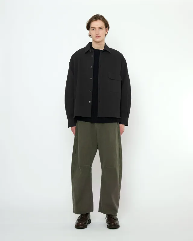 Textured Flat Hem Shirt - FW25 - Black sold by 7115 by Szeki