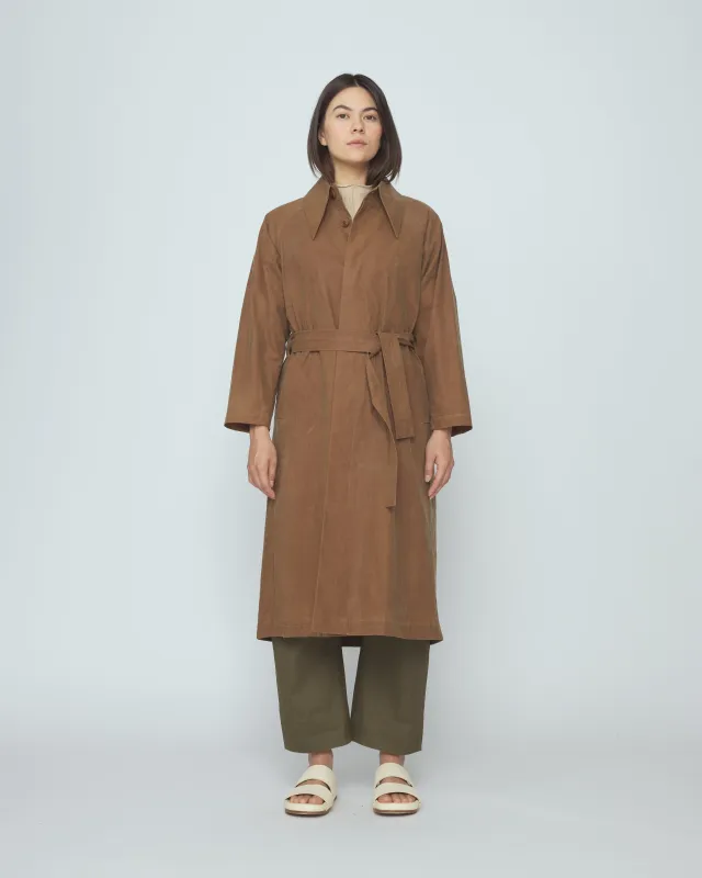 Spring Trench Overcoat - Waxed Edition - SS26 - Pecan Brown sold by 7115 by Szeki