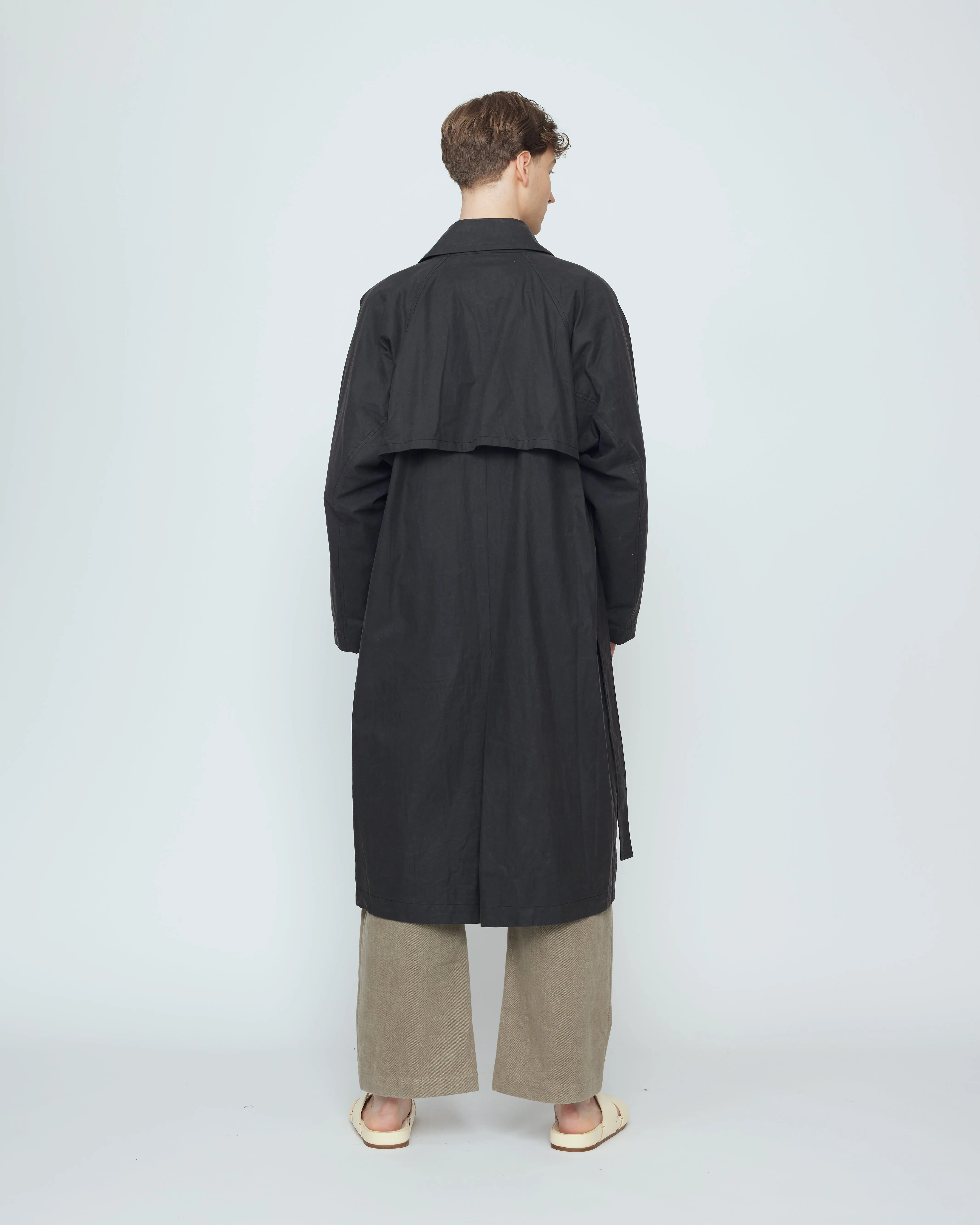 Spring Trench Overcoat - Waxed Edition - SS26 - Charcoal sold by 7115 by Szeki product image thumbnail 2