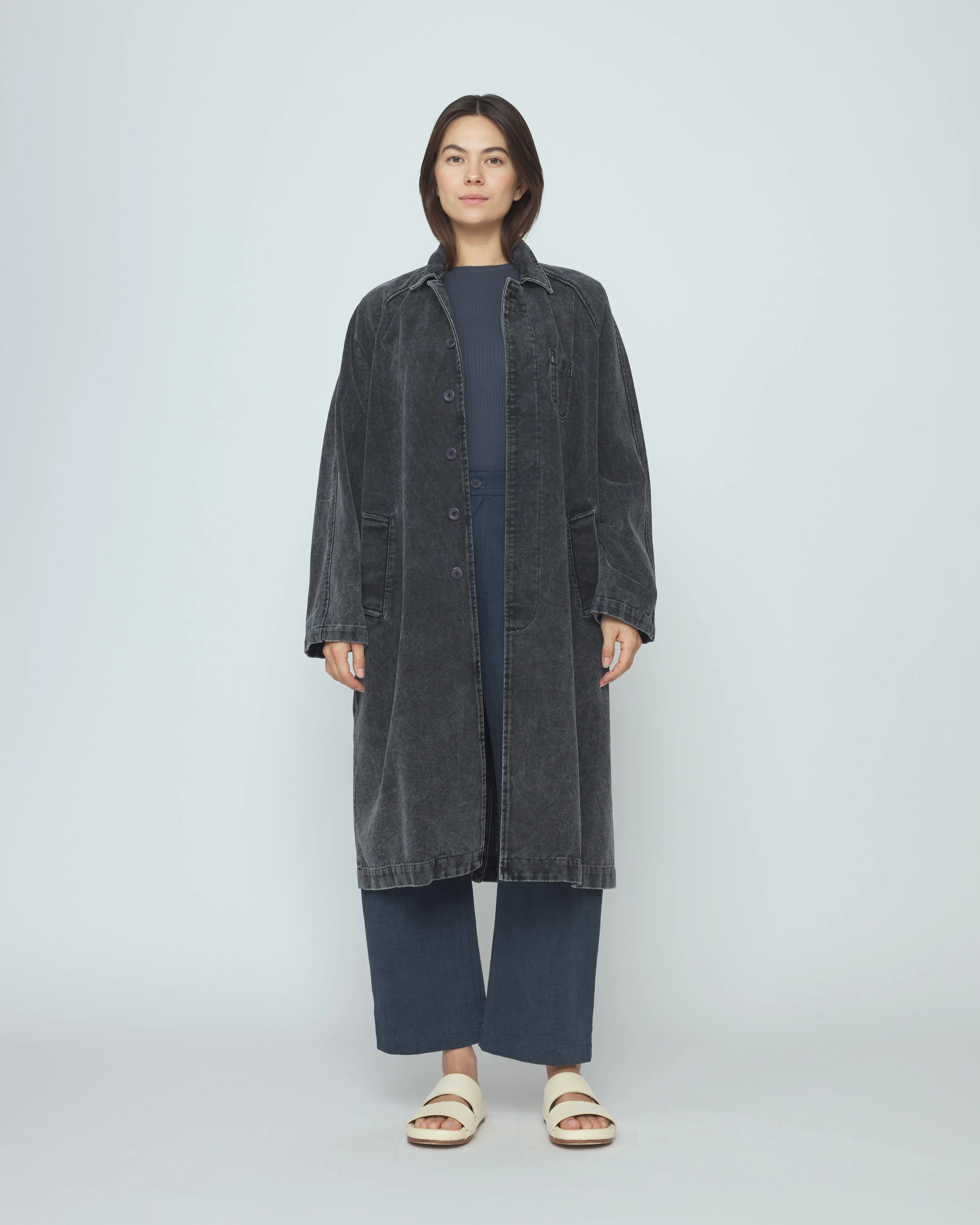 Fall Duster - SS26 - Spotted Washed Black sold by 7115 by Szeki