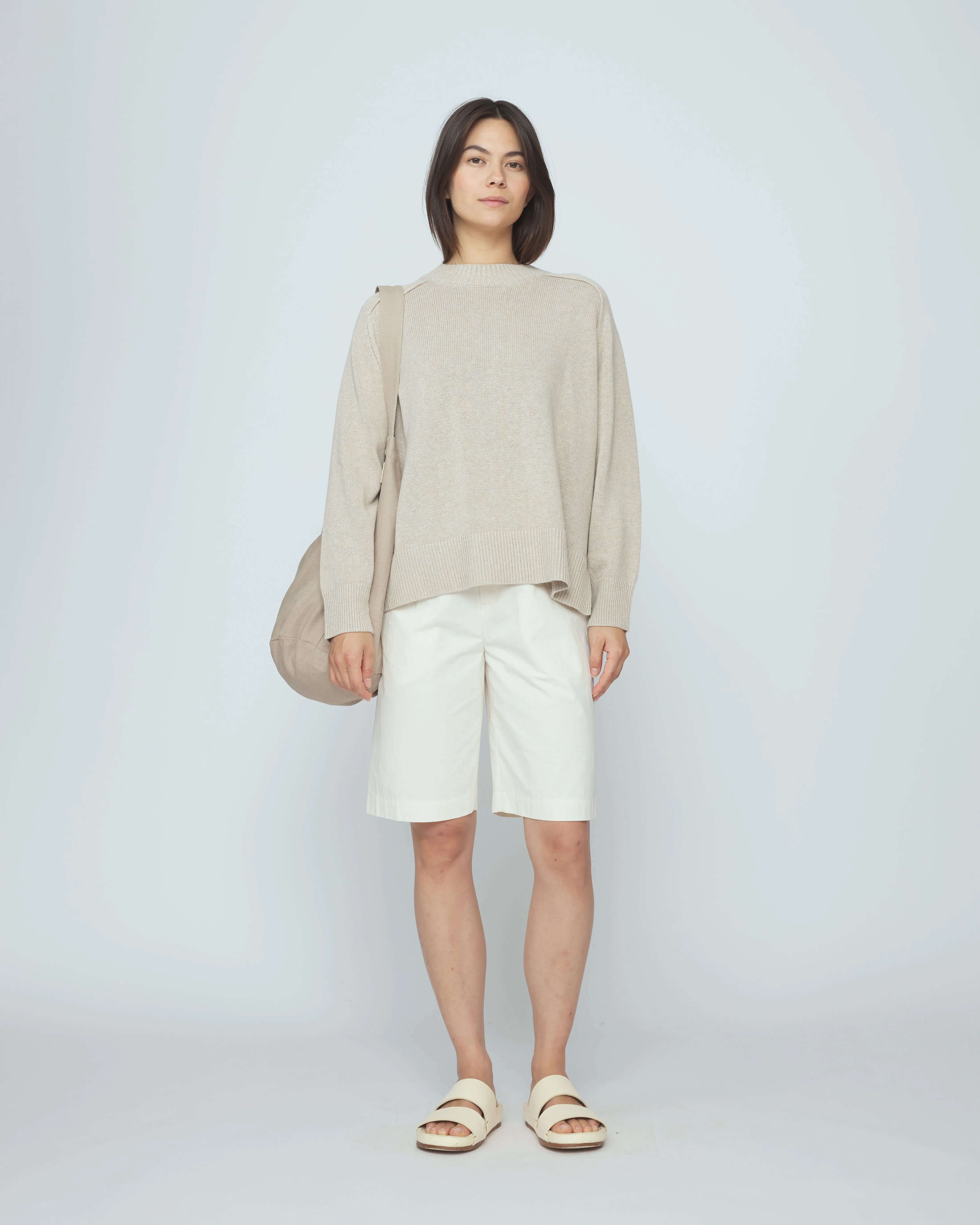 Roll Seam Pull Over - SS26 - Stone Beige sold by 7115 by Szeki