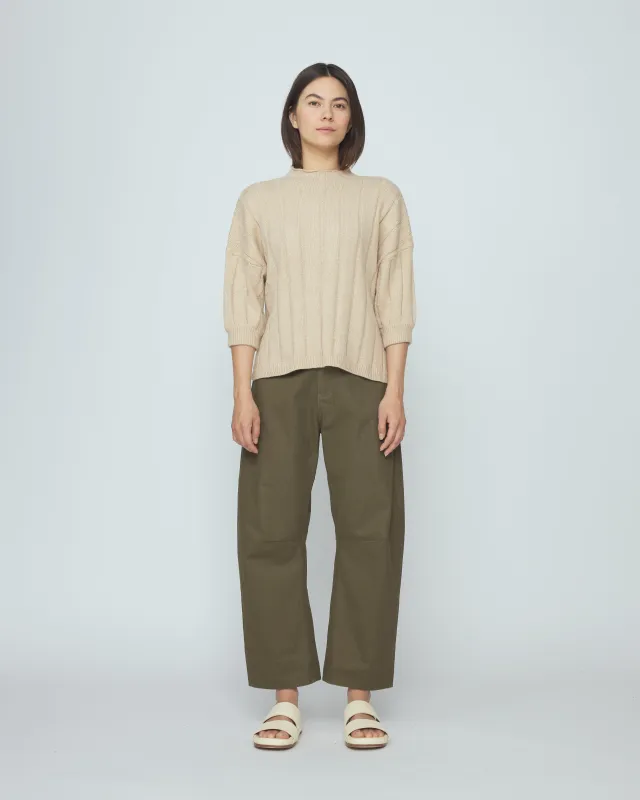 Mid Poet Mockneck Sweater - SS26 - Chickpea made by 7115 by Szeki