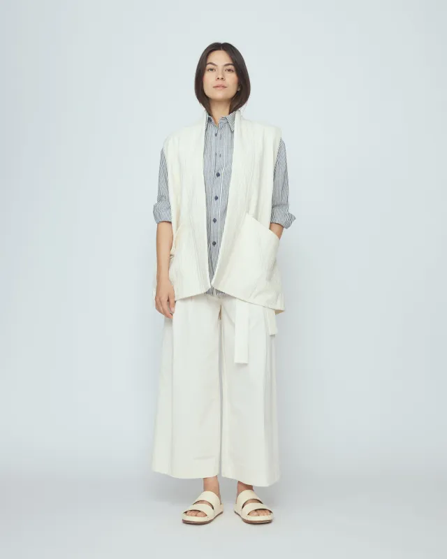 Reversible Vest - SS26 - Bone White made by 7115 by Szeki