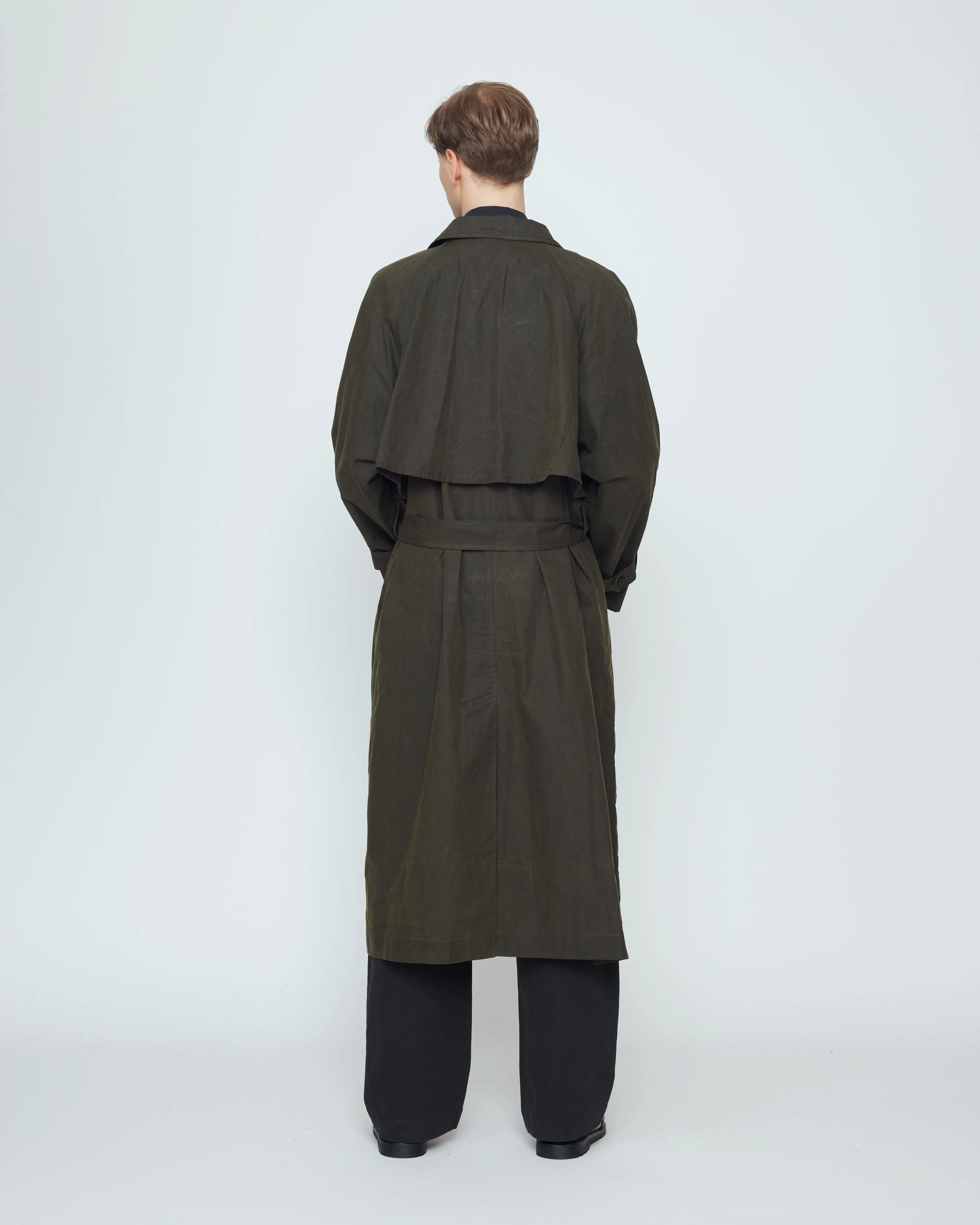 Long Rain Trench - Waxed Edition - SS26 - Deep Olive sold by 7115 by Szeki product image thumbnail 2