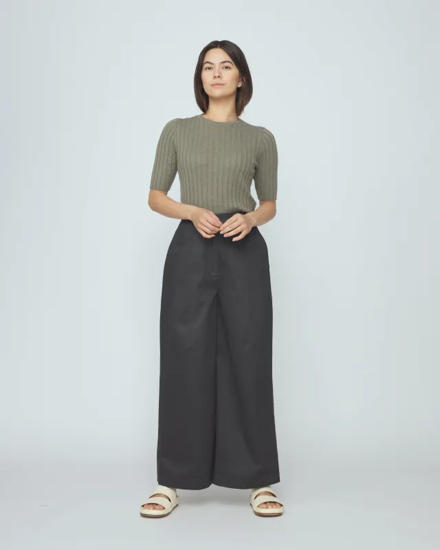 Ribbed Short Sleeves - SS26 - Sage Gray sold by 7115 by Szeki