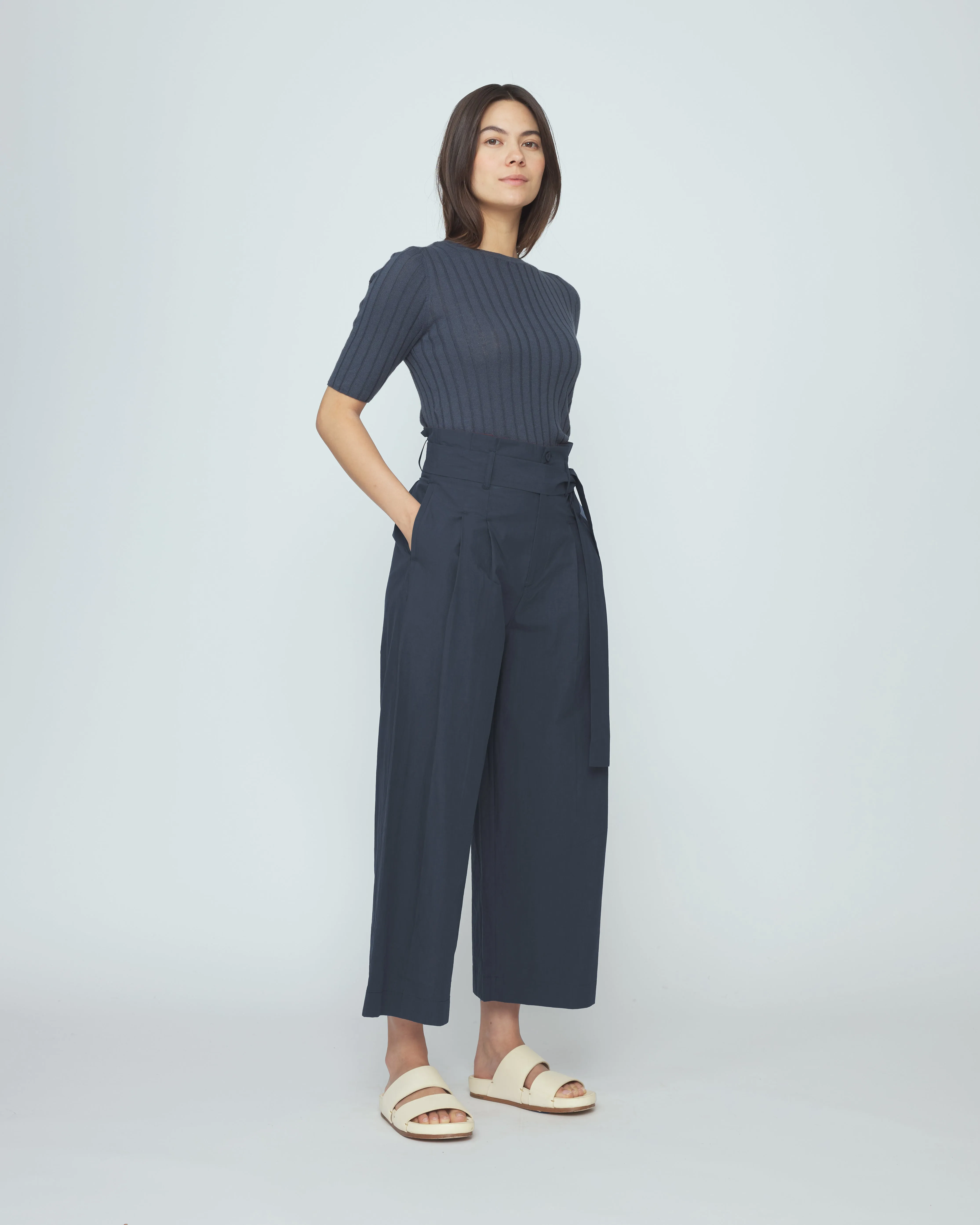 Ribbed Short Sleeves - SS26 - Stone Navy sold by 7115 by Szeki product image thumbnail 4