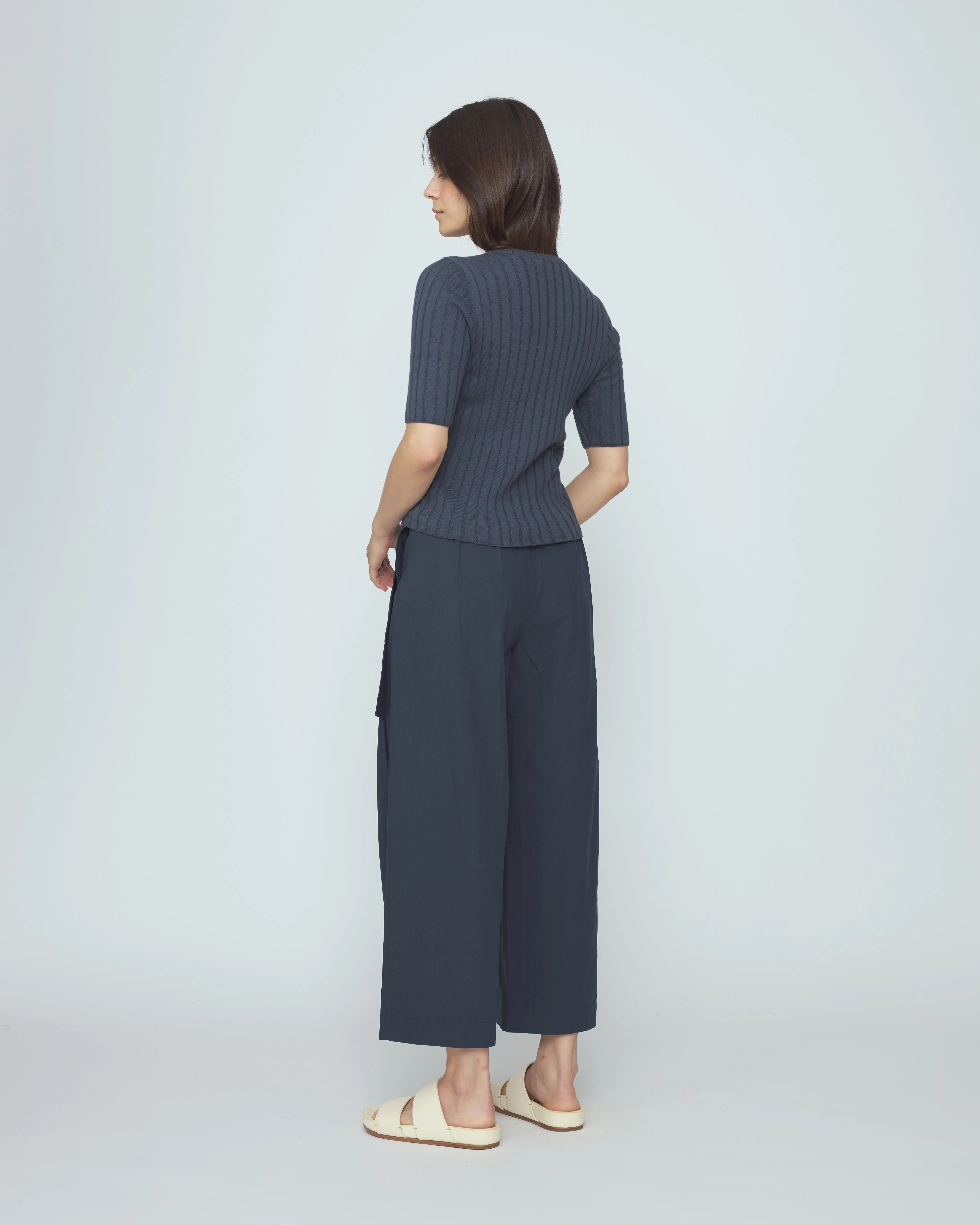 Ribbed Short Sleeves - SS26 - Stone Navy sold by 7115 by Szeki product image thumbnail 2