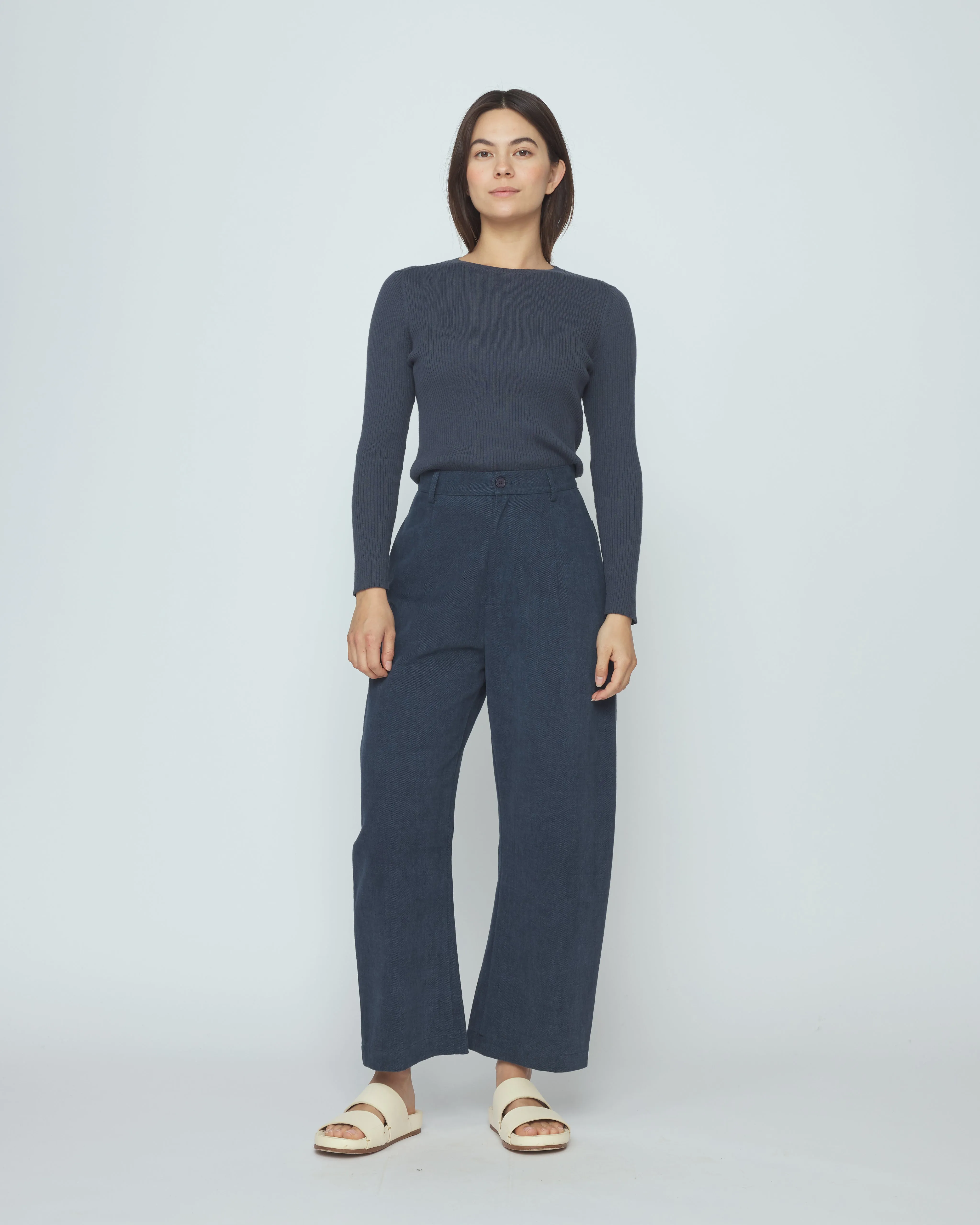 Ribbed Long Sleeves - SS26 - Stone Navy sold by 7115 by Szeki