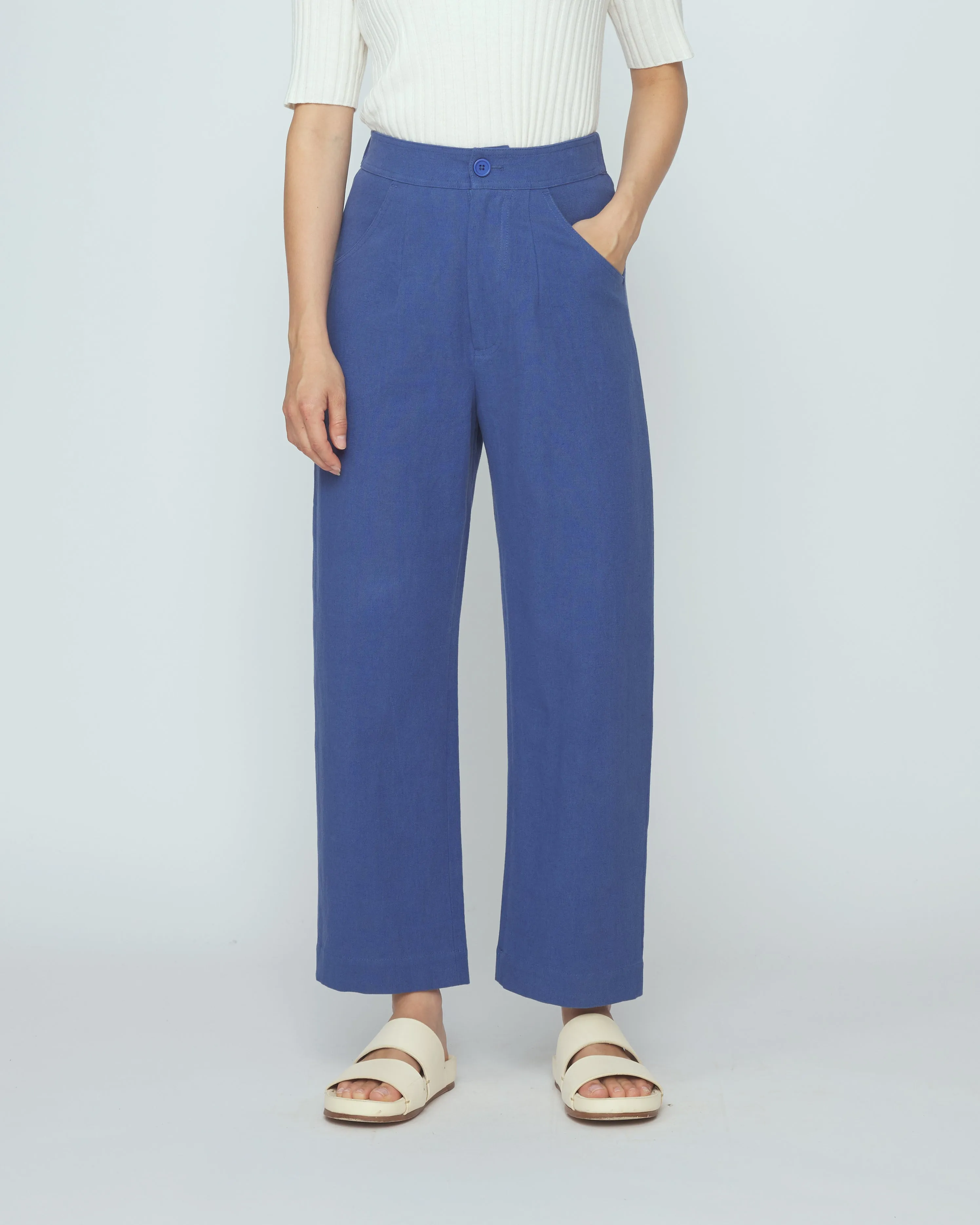 Signature Curve Legged Trouser - Canvas Edition - French Blue sold by 7115 by Szeki