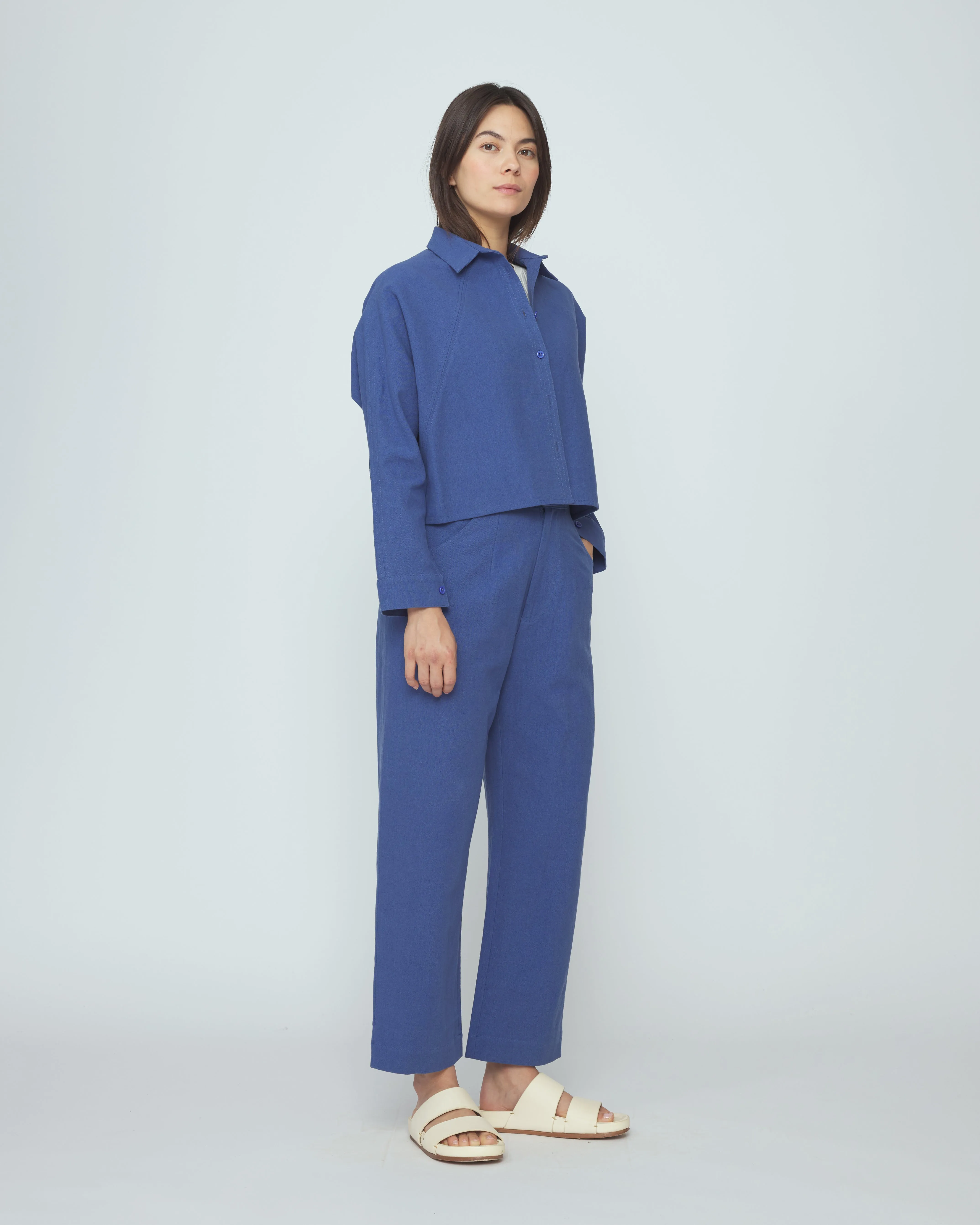 Signature Curve Legged Trouser - Canvas Edition - French Blue sold by 7115 by Szeki product image thumbnail 5