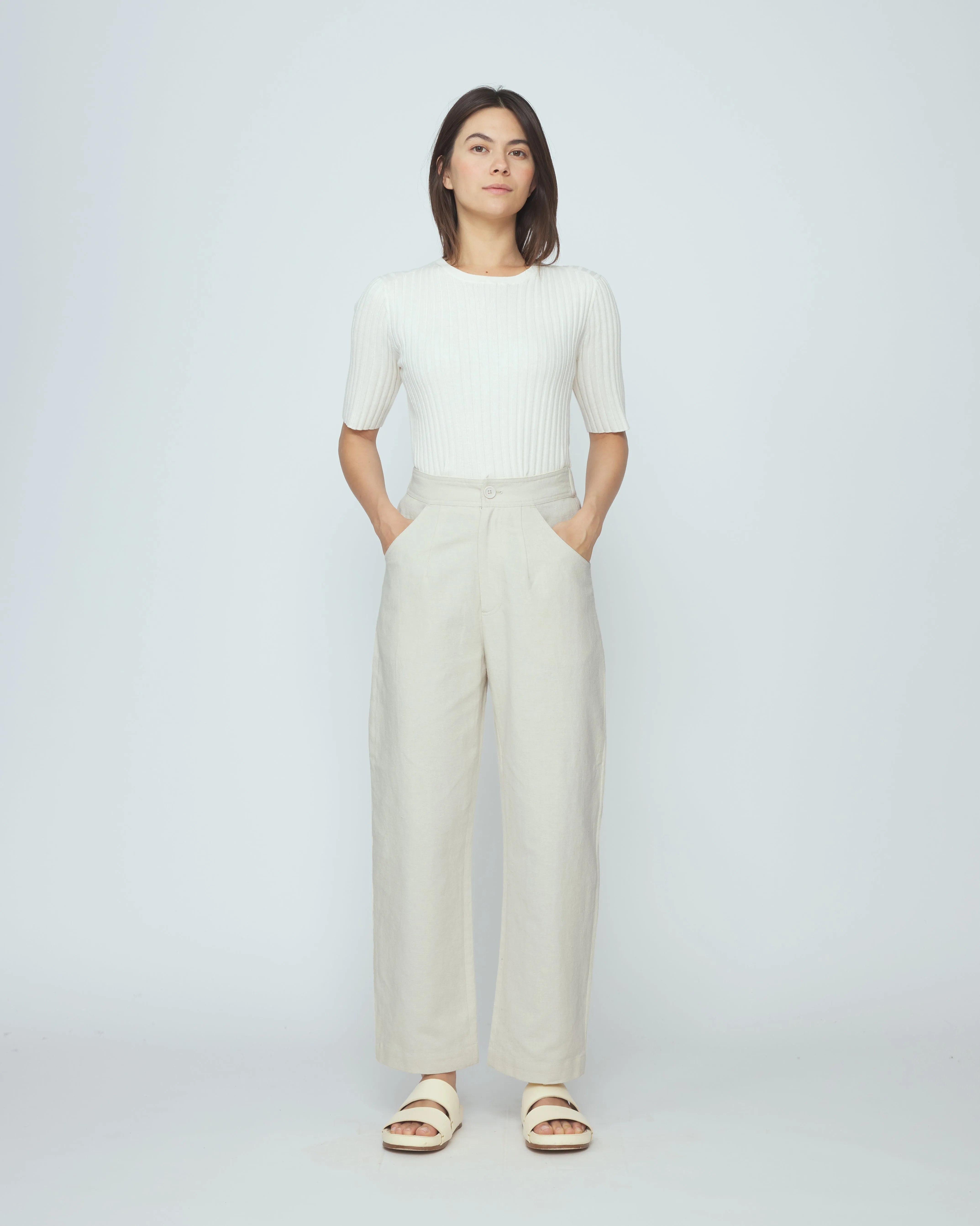 Signature Curve Legged Trouser - Canvas Edition - Oatmeal sold by 7115 by Szeki product image thumbnail 3