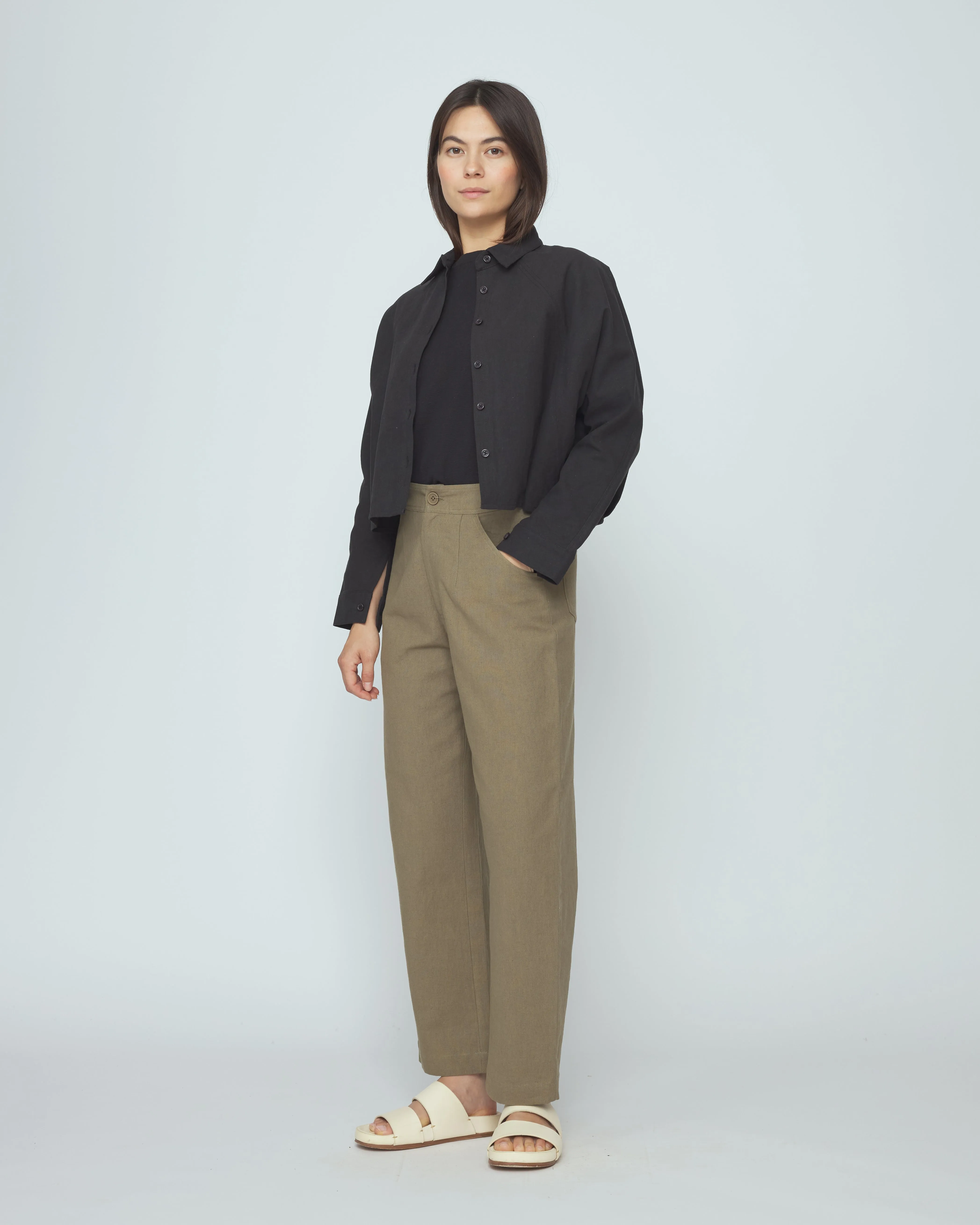 Signature 3/4 Cropped Shirt Jacket - Canvas Edition - Black sold by 7115 by Szeki product image thumbnail 4