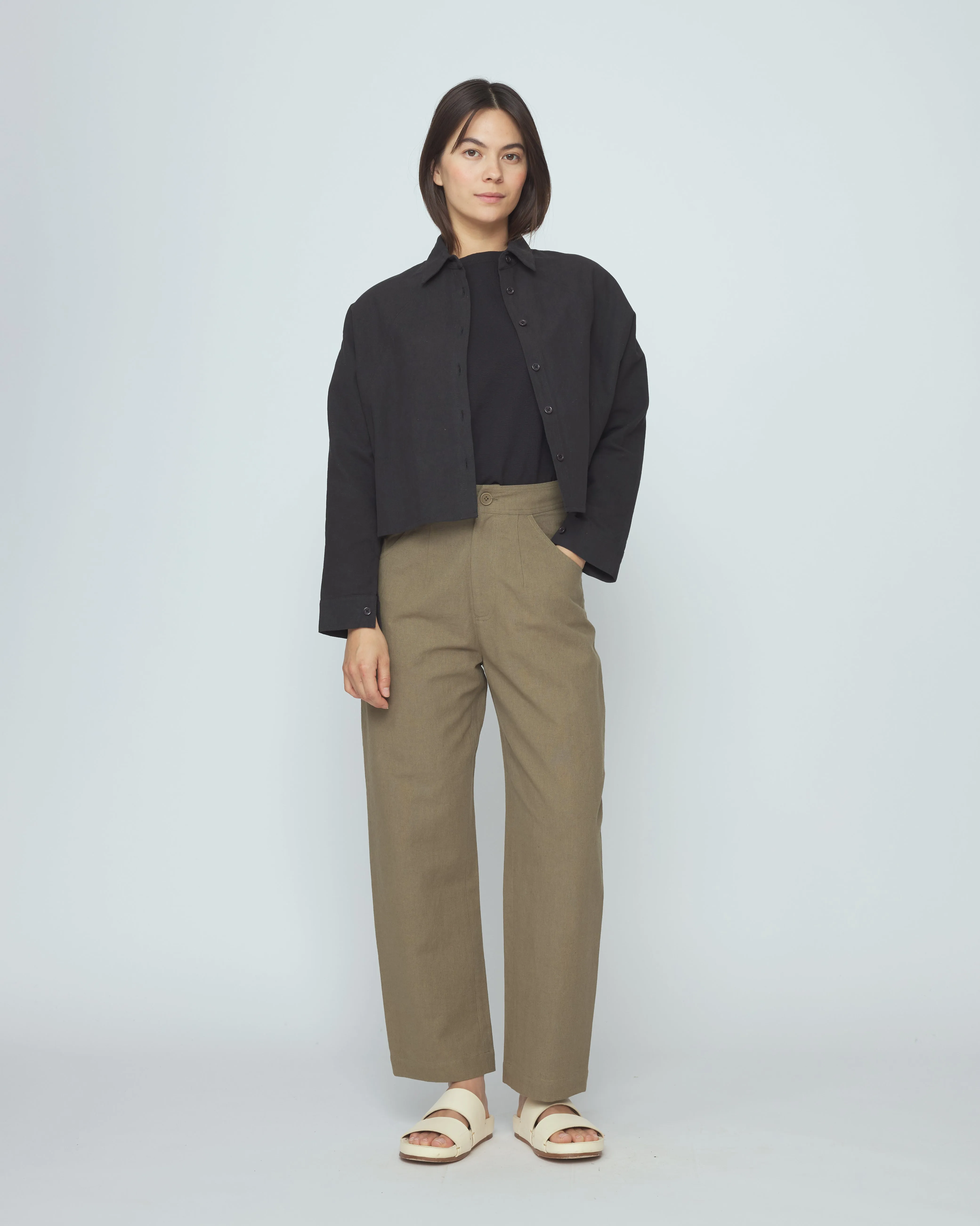 Signature 3/4 Cropped Shirt Jacket - Canvas Edition - Black sold by 7115 by Szeki product image thumbnail 3