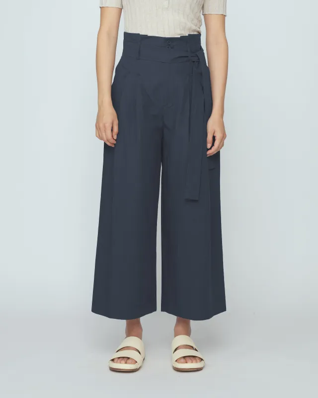 Paper-Bag Pleated Trouser - SS26 - Navy sold by 7115 by Szeki