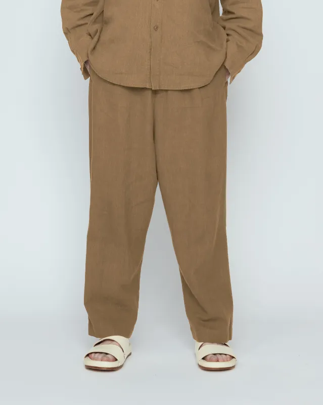 Elastic Dropped Crotch Trouser - SS26 - Caramel made by 7115 by Szeki