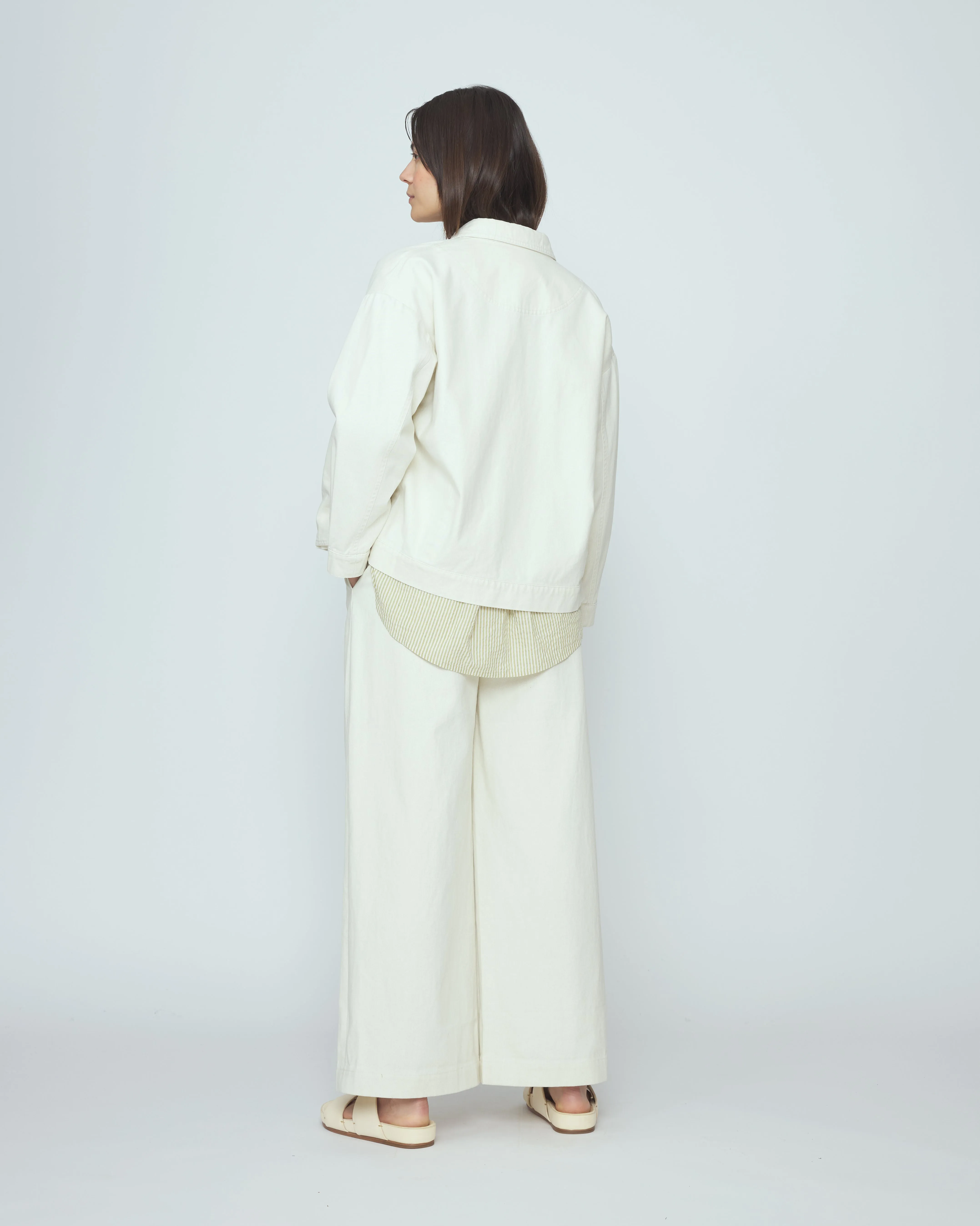 Signature Panel Pockets Shirt Jacket - Spring Edition - Pearl White sold by 7115 by Szeki product image thumbnail 3