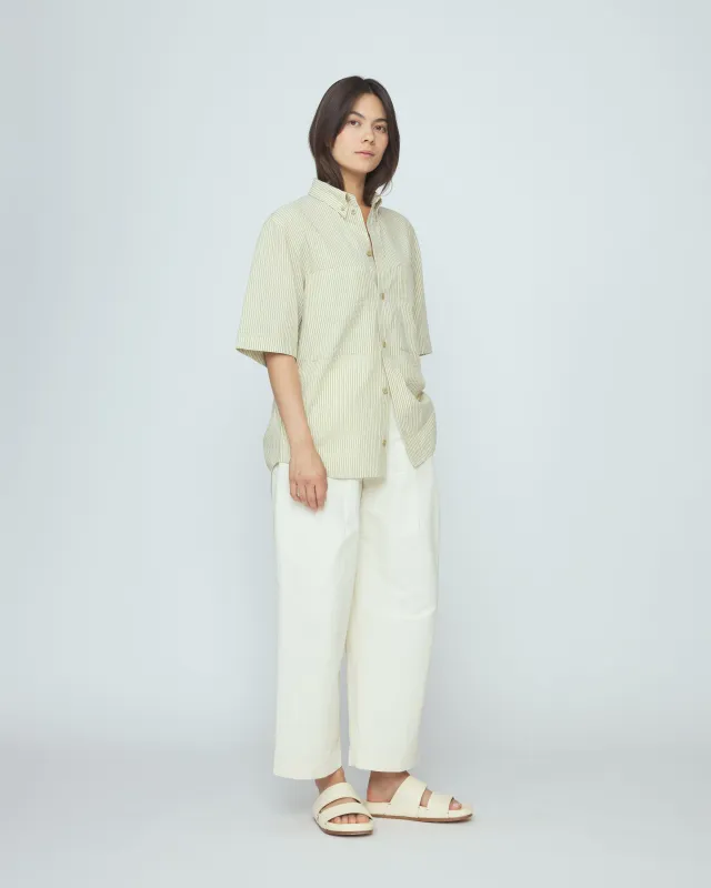 Striped Double Pockets Shirt - SS26 - Mustard Stripes made by 7115 by Szeki