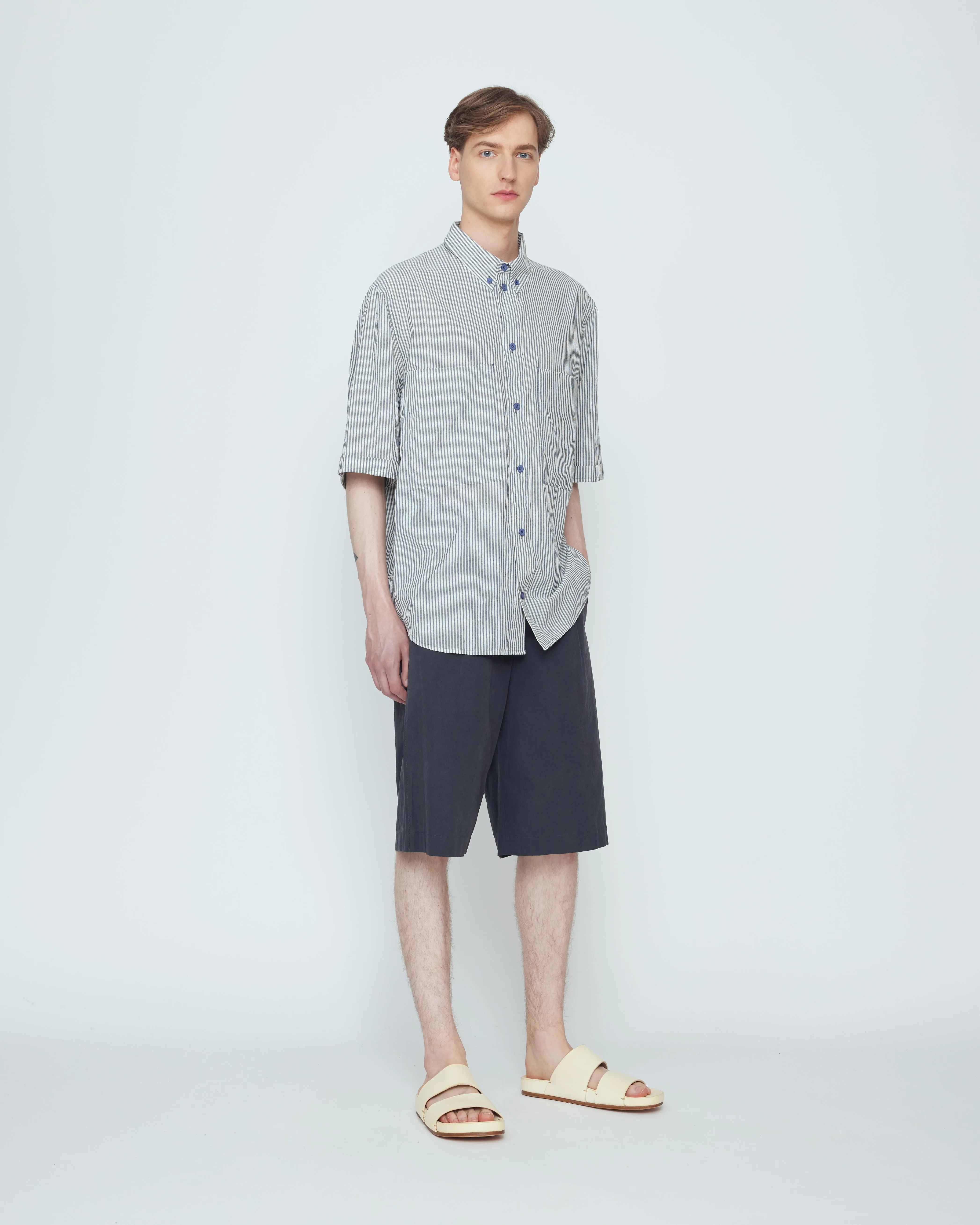Striped Double Pockets Shirt - SS26 - Navy Stripes sold by 7115 by Szeki product image thumbnail 3
