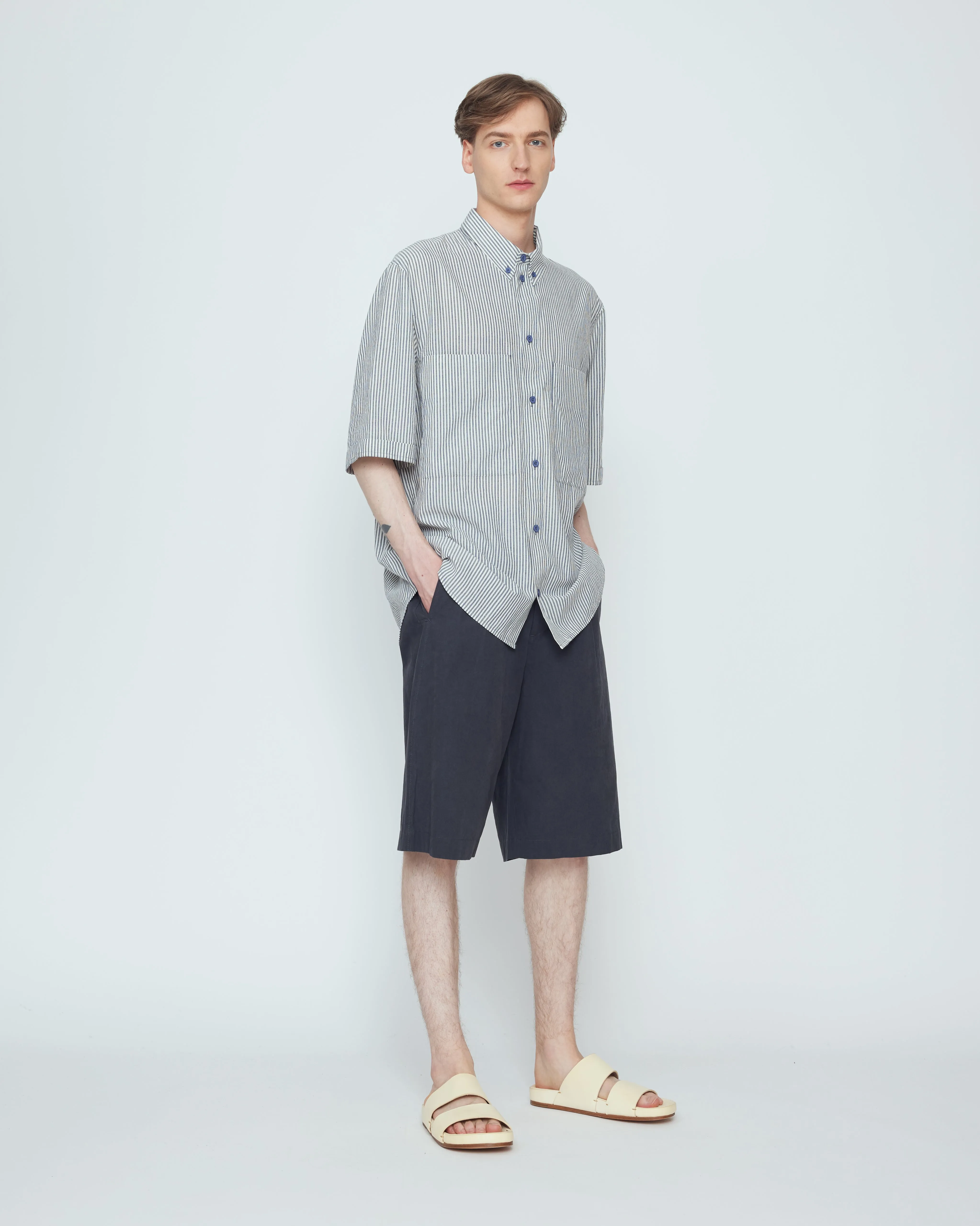 Striped Double Pockets Shirt - SS26 - Navy Stripes sold by 7115 by Szeki product image thumbnail 4