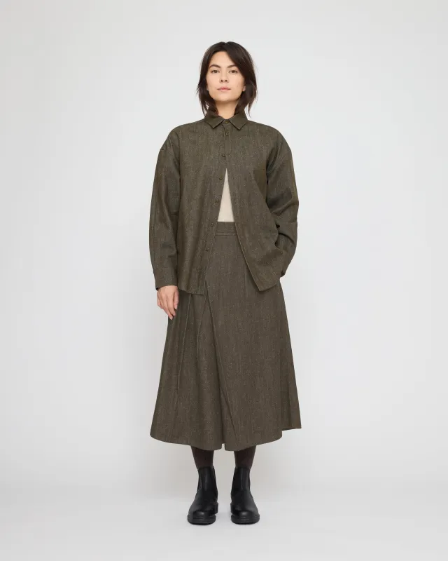 Unisex Dolman Shirt - Soft Denim Edition - FW26 - Olive made by 7115 by Szeki