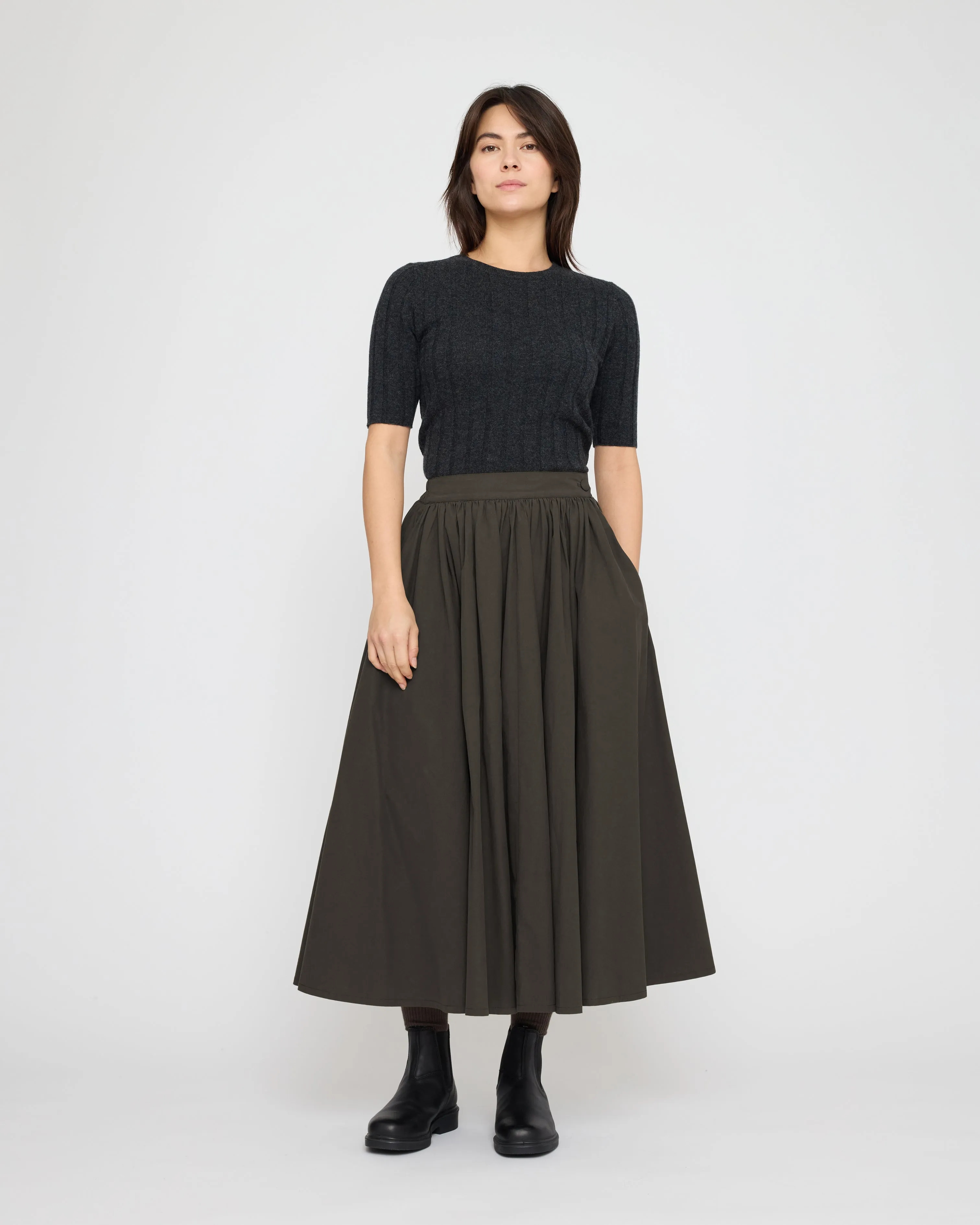 Ribbed Short Sleeves - FW26 - Charcoal sold by 7115 by Szeki