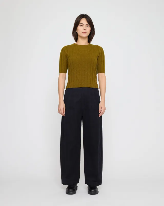 Ribbed Short Sleeves - FW26 - Kelp made by 7115 by Szeki