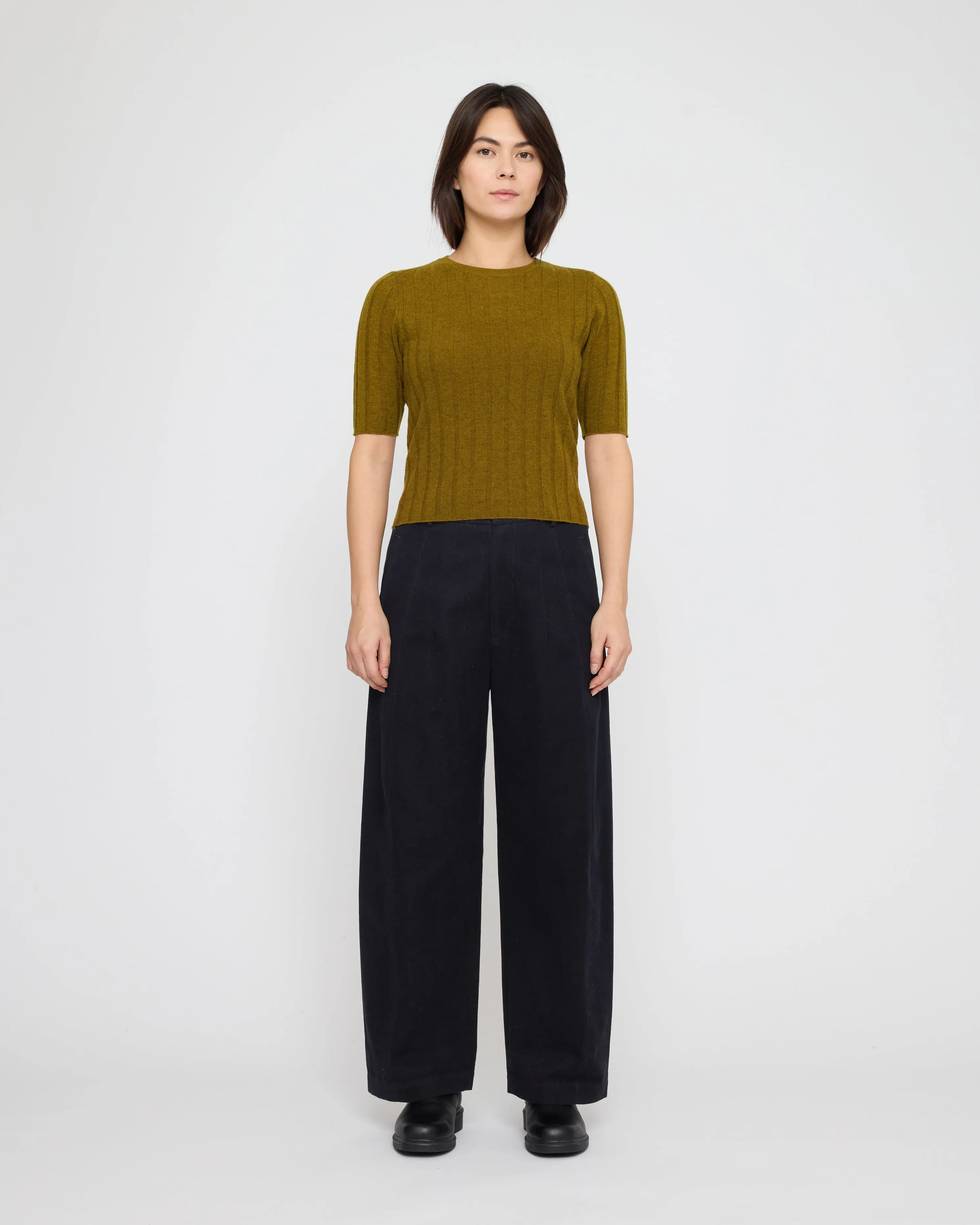 Ribbed Short Sleeves - FW26 - Kelp sold by 7115 by Szeki
