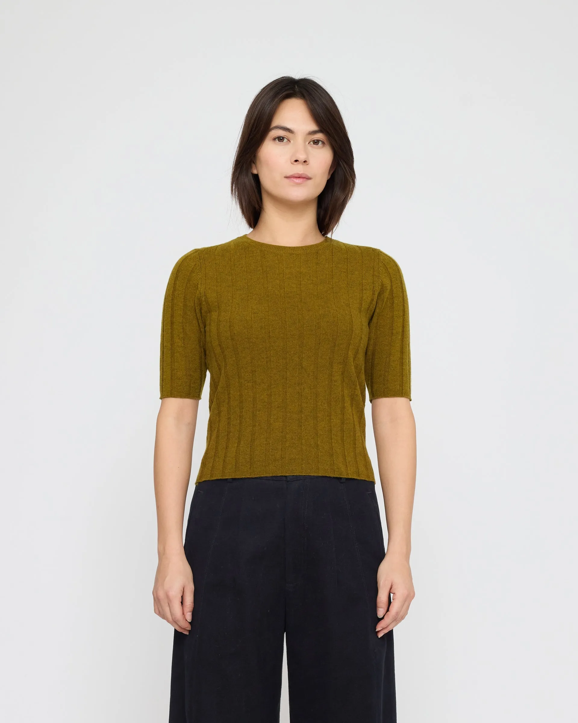 Ribbed Short Sleeves - FW26 - Kelp sold by 7115 by Szeki product image thumbnail 2