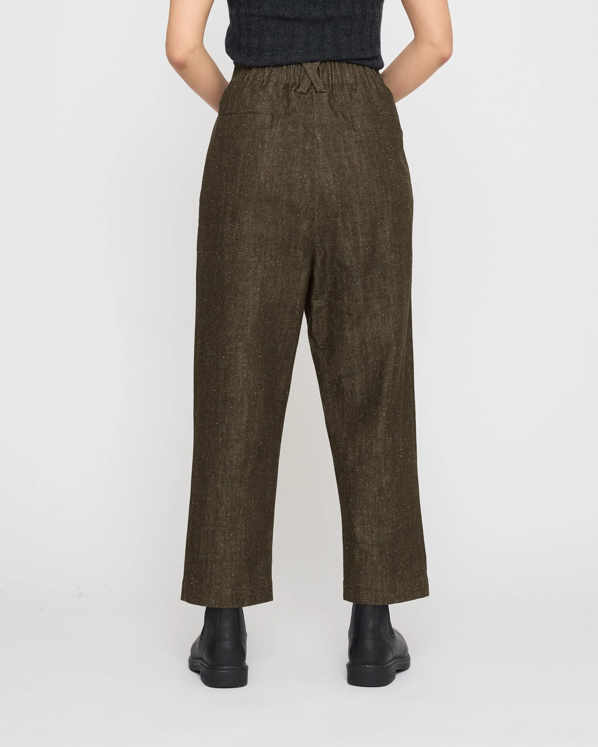 Drop-Crotch Trouser - Soft Denim Edition - FW26 - Olive sold by 7115 by Szeki product image thumbnail 4