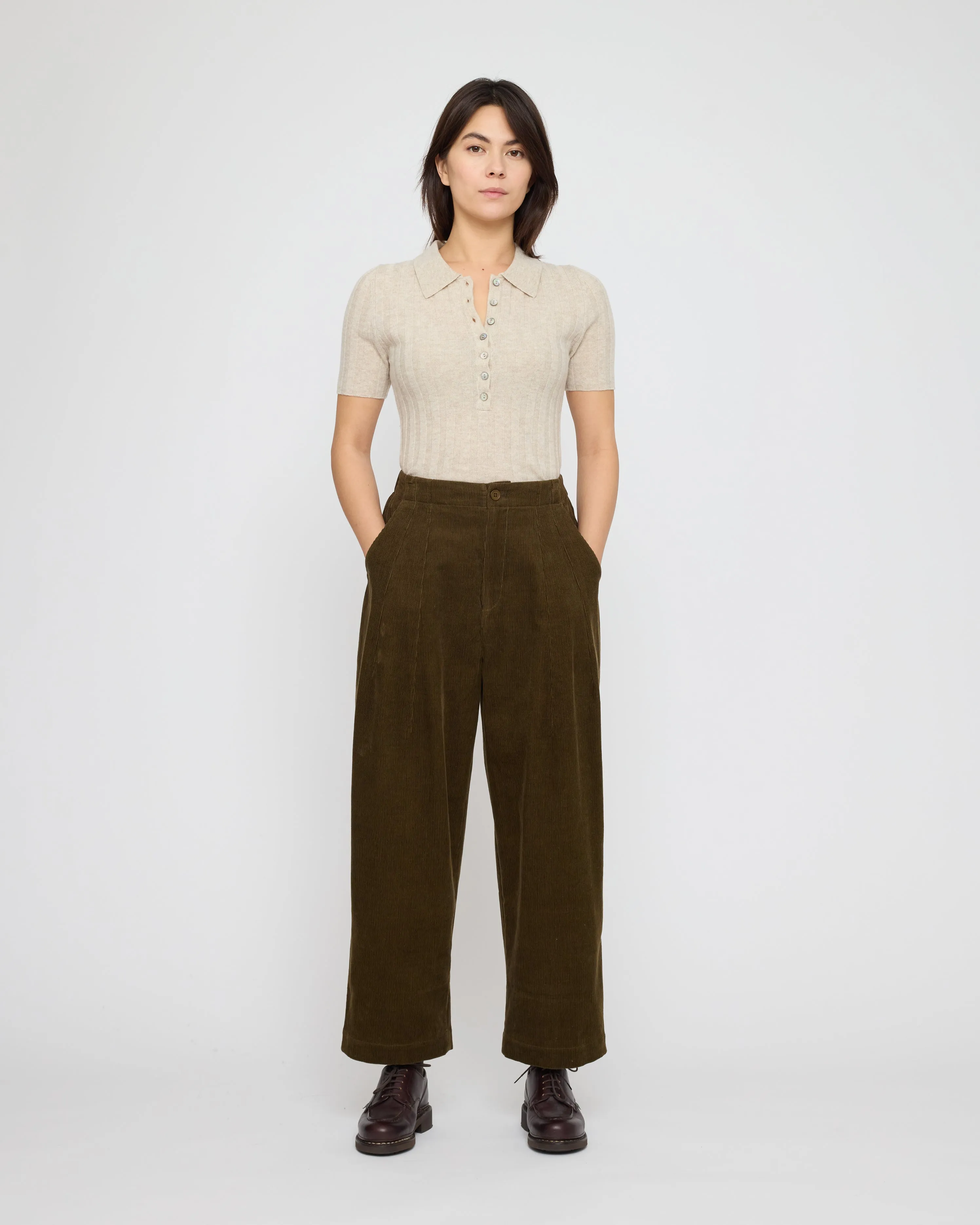 Pleated Trouser - Corduroy Edition - FW26 - Olive Corduroy sold by 7115 by Szeki product image thumbnail 5