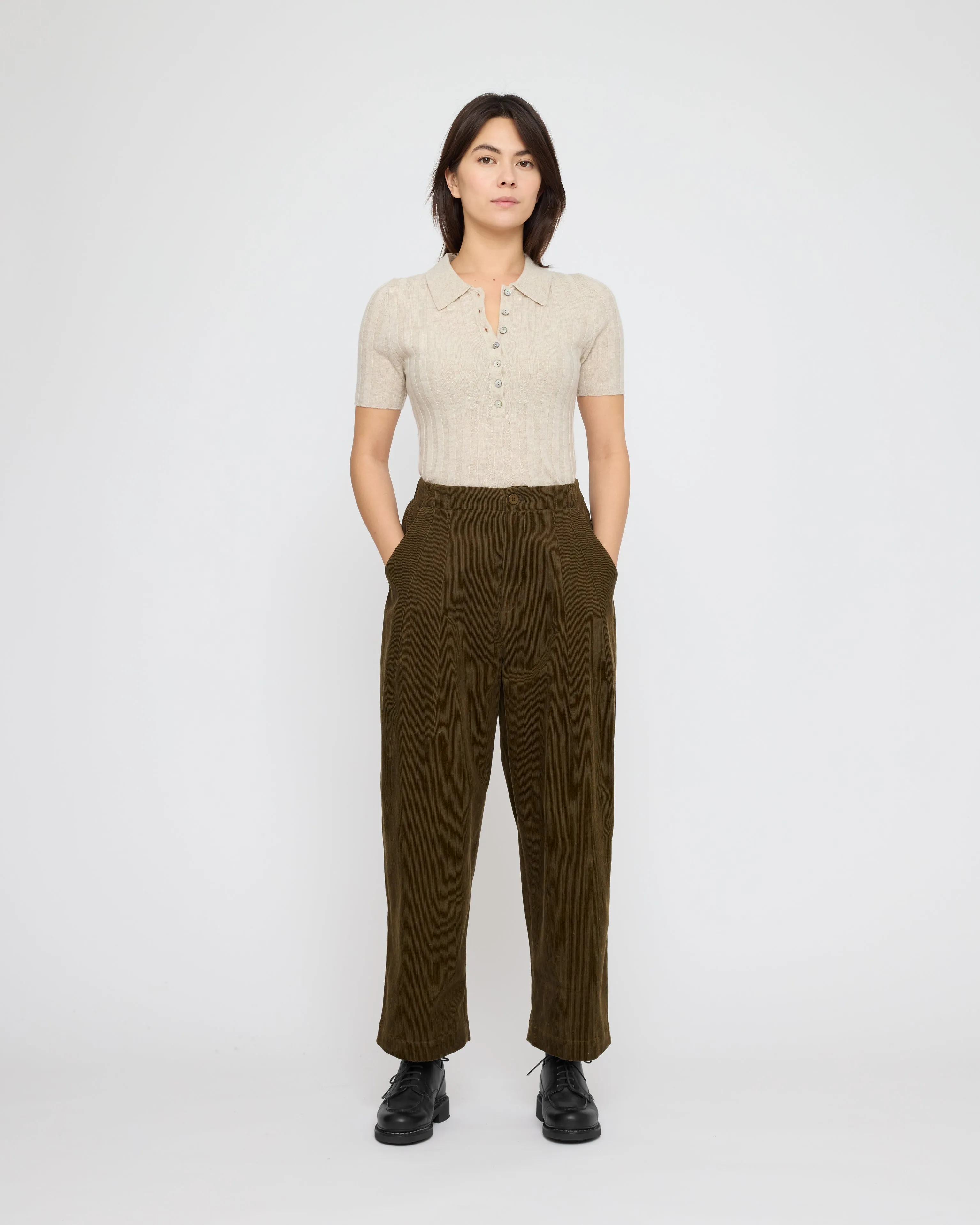 Pleated Trouser - Corduroy Edition - FW26 - Olive Corduroy sold by 7115 by Szeki product image thumbnail 2