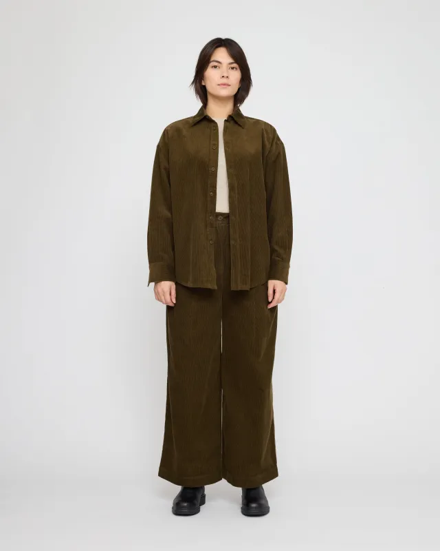 Unisex Dolman Shirt - Corduroy Edition - FW26 - Olive Corduroy made by 7115 by Szeki
