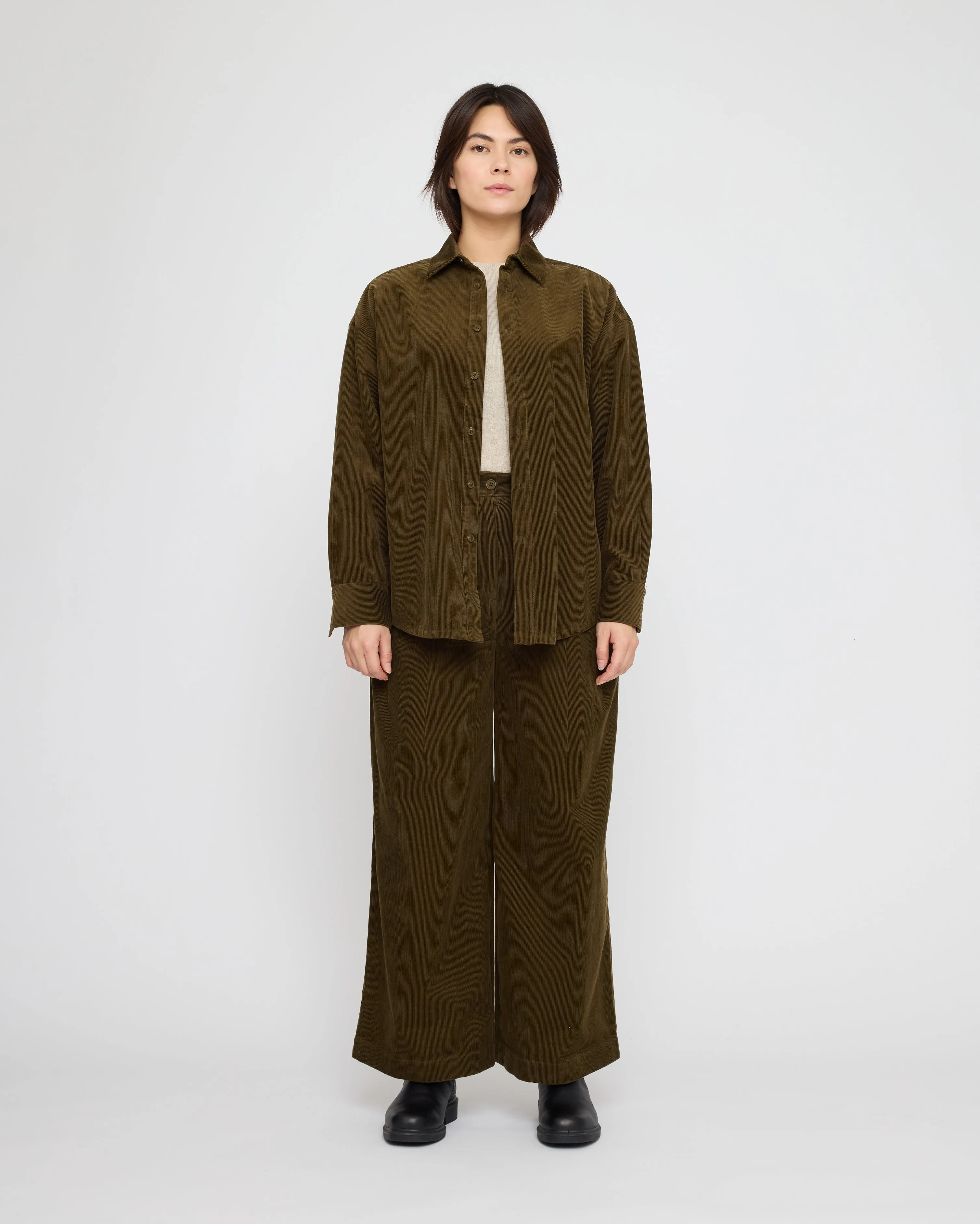 Unisex Dolman Shirt - Corduroy Edition - FW26 - Olive Corduroy sold by 7115 by Szeki