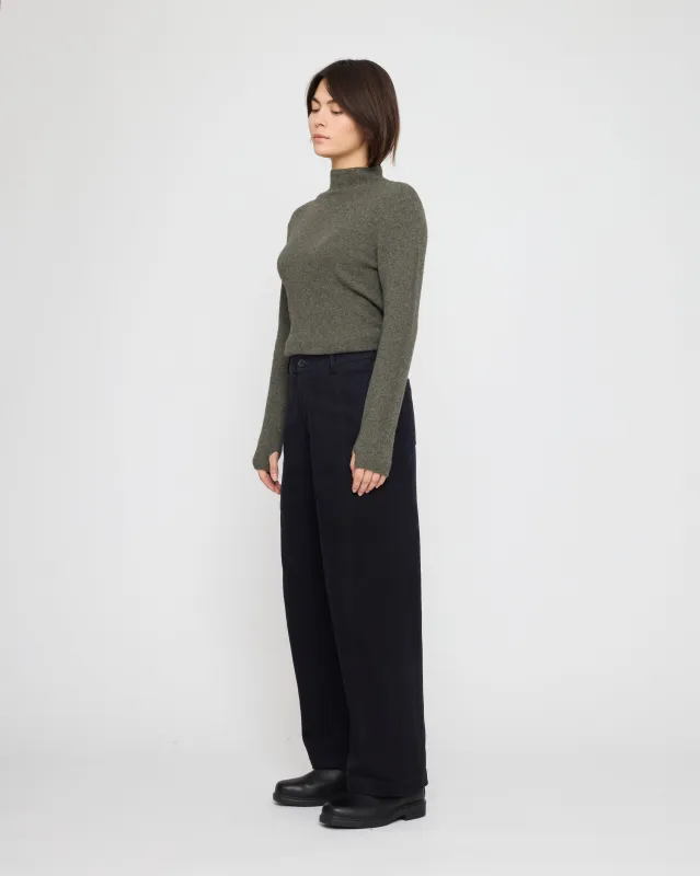 Yak Mock Neck Long Sleeves - FW26 - Sage made by 7115 by Szeki