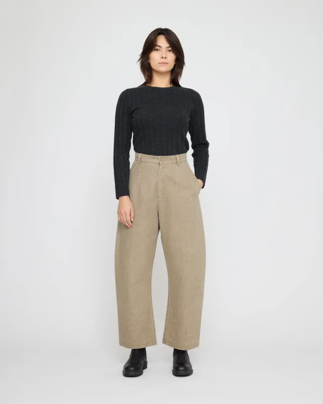 Ribbed Long Sleeves - FW26 - Charcoal made by 7115 by Szeki
