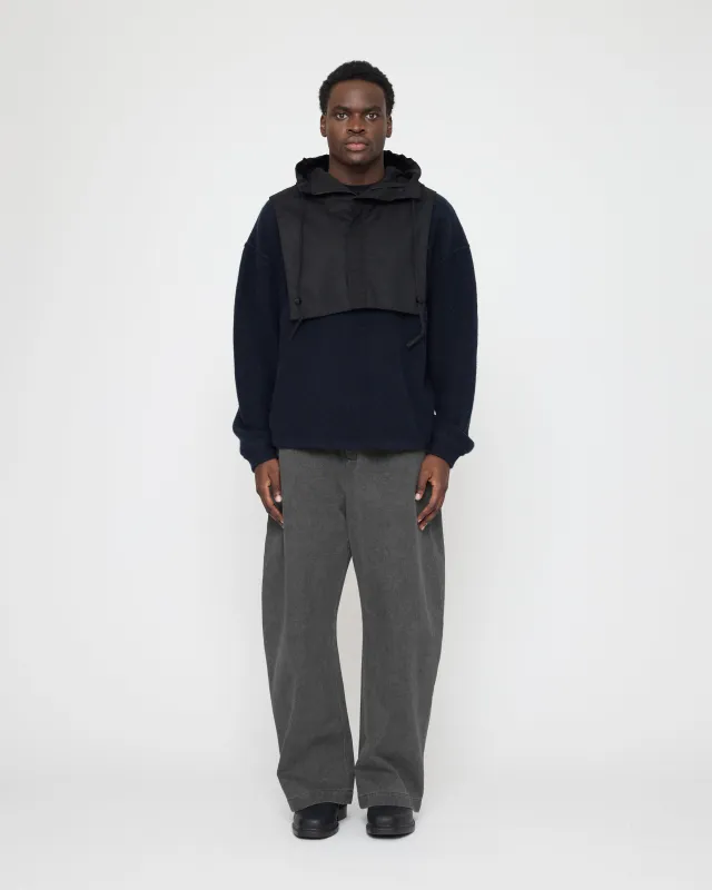 Waxed Hooded Vest - FW26 - Charcoal made by 7115 by Szeki