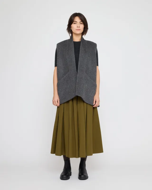 Reversible Wool Vest - FW26 - Charcoal & Gray made by 7115 by Szeki