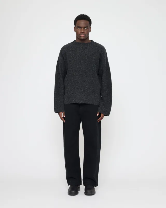 Oversized Mock Neck Sweater - FW26 - Speckle Charcoal made by 7115 by Szeki