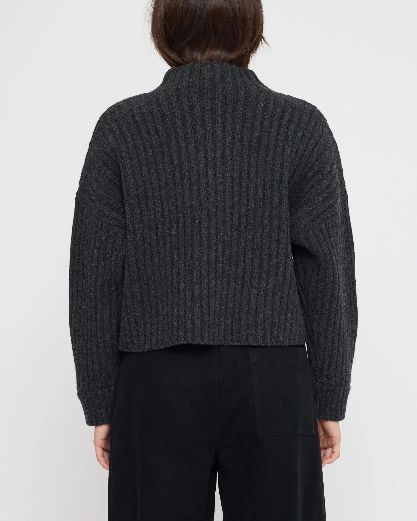 Chunky Ribbed Mock Neck - FW26 - Charcoal sold by 7115 by Szeki product image thumbnail 4