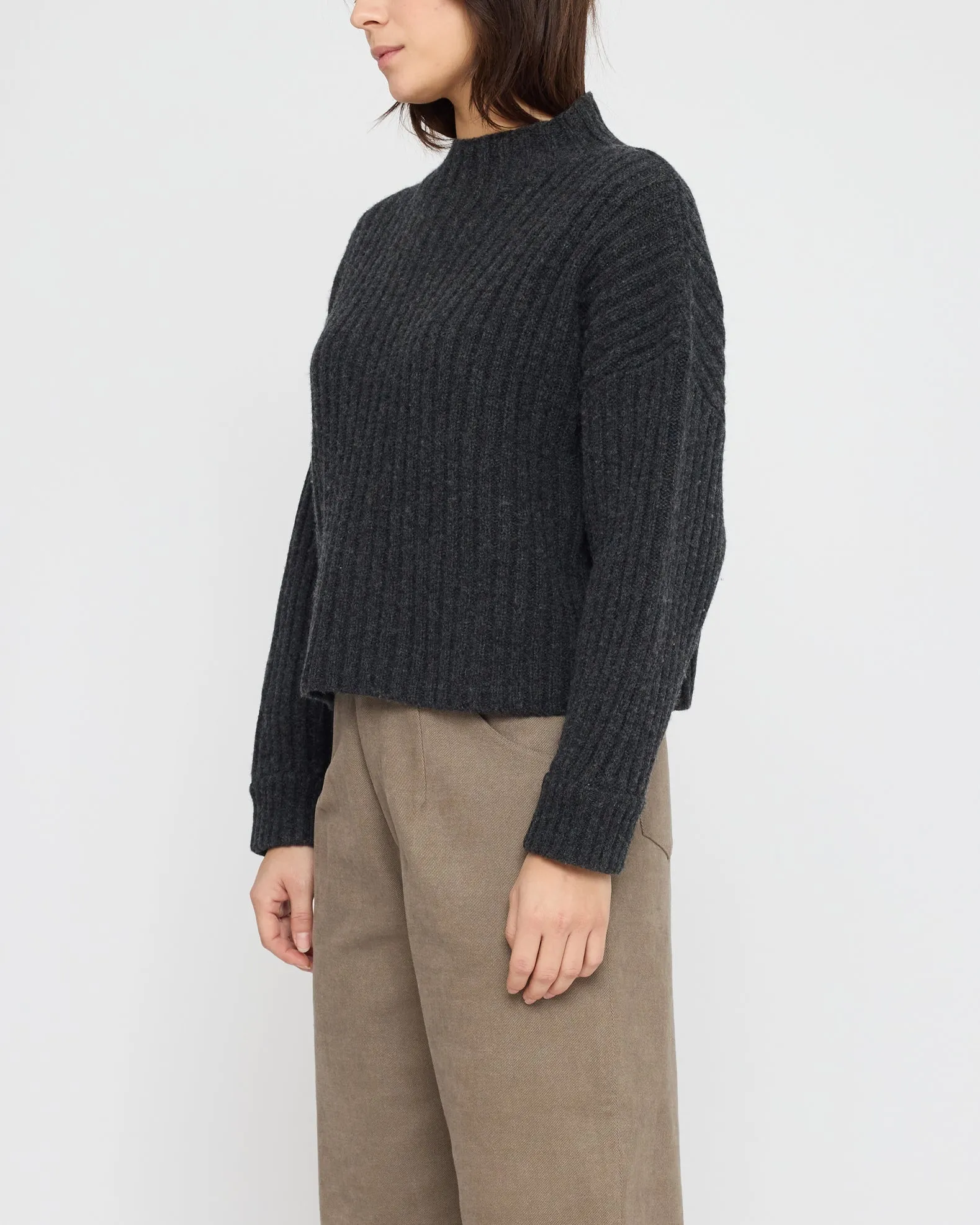 Chunky Ribbed Mock Neck - FW26 - Charcoal sold by 7115 by Szeki product image thumbnail 2