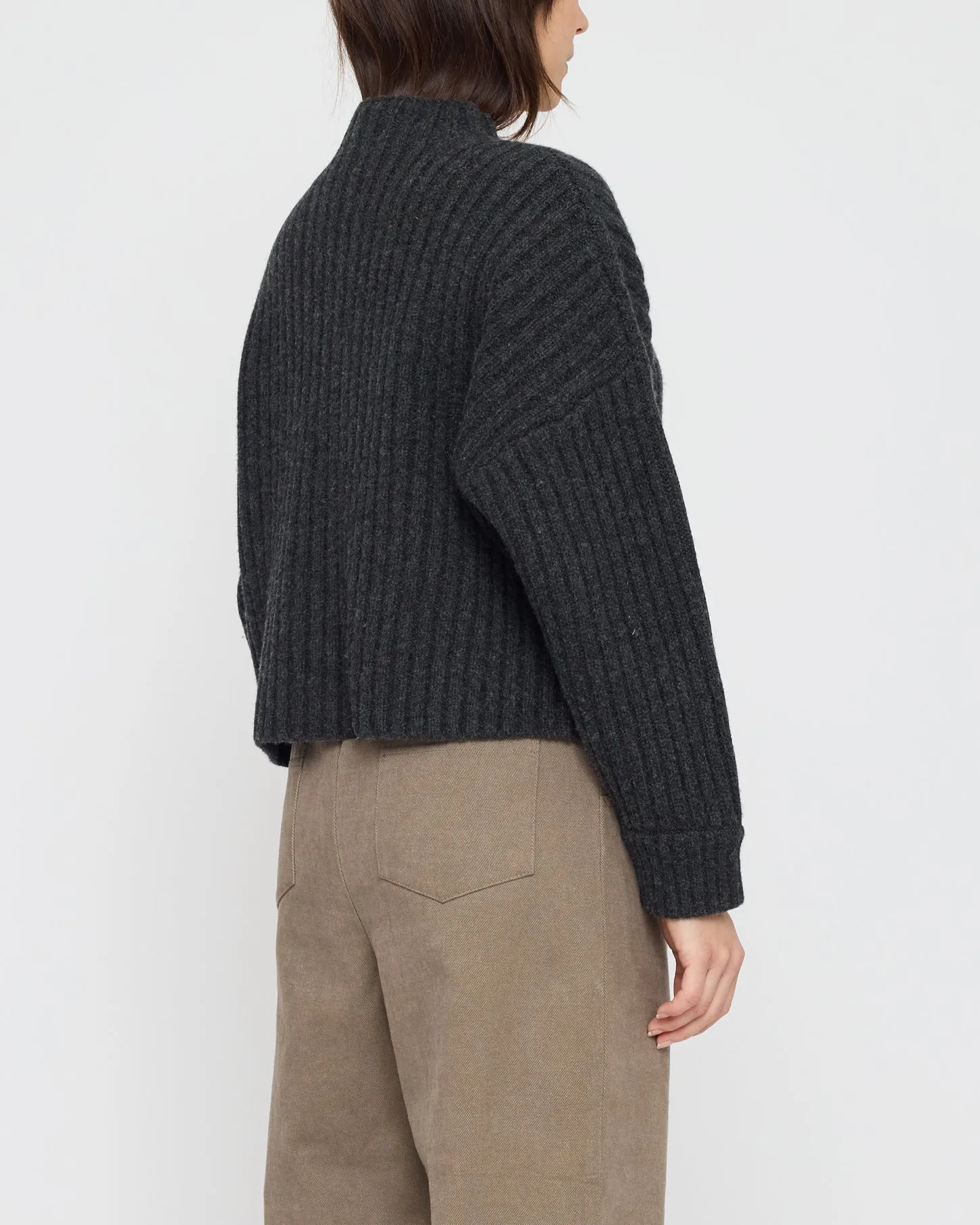 Chunky Ribbed Mock Neck - FW26 - Charcoal sold by 7115 by Szeki product image thumbnail 3