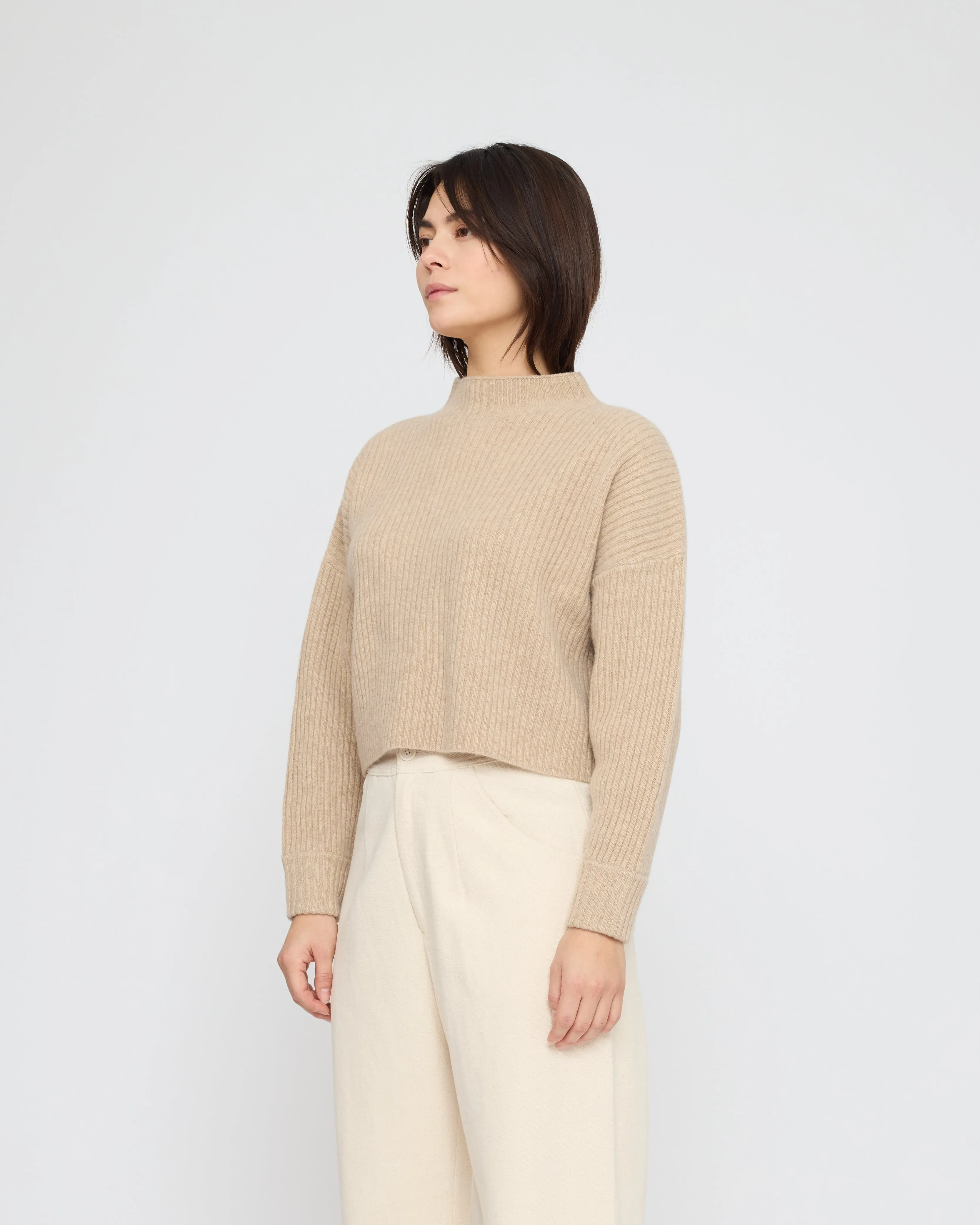 Signature Ribbed Mockneck - Yak Edition - Almond sold by 7115 by Szeki product image thumbnail 2