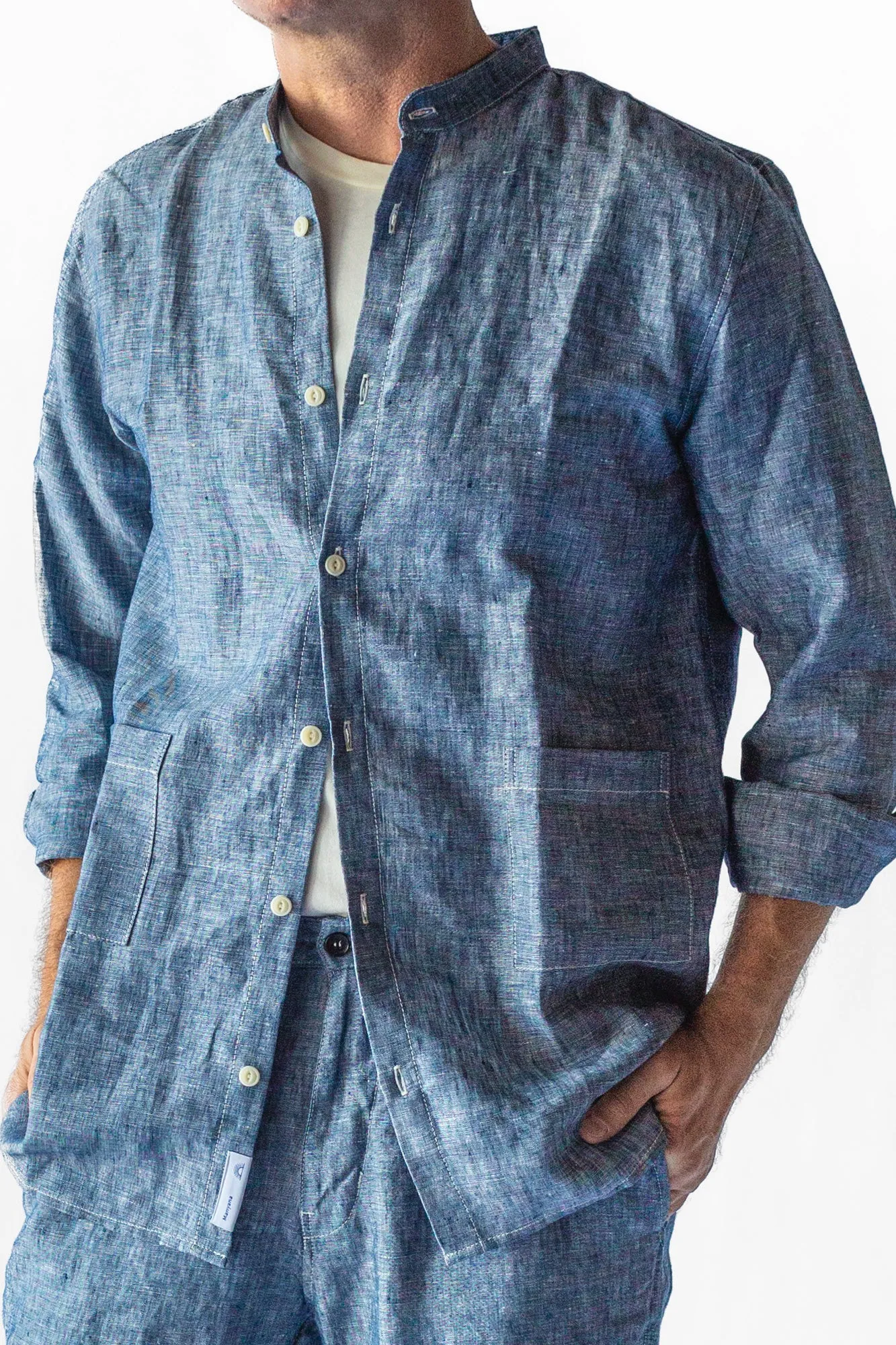 Coyota Shirt - Chambray Denim Linen sold by Manyana product image thumbnail 5