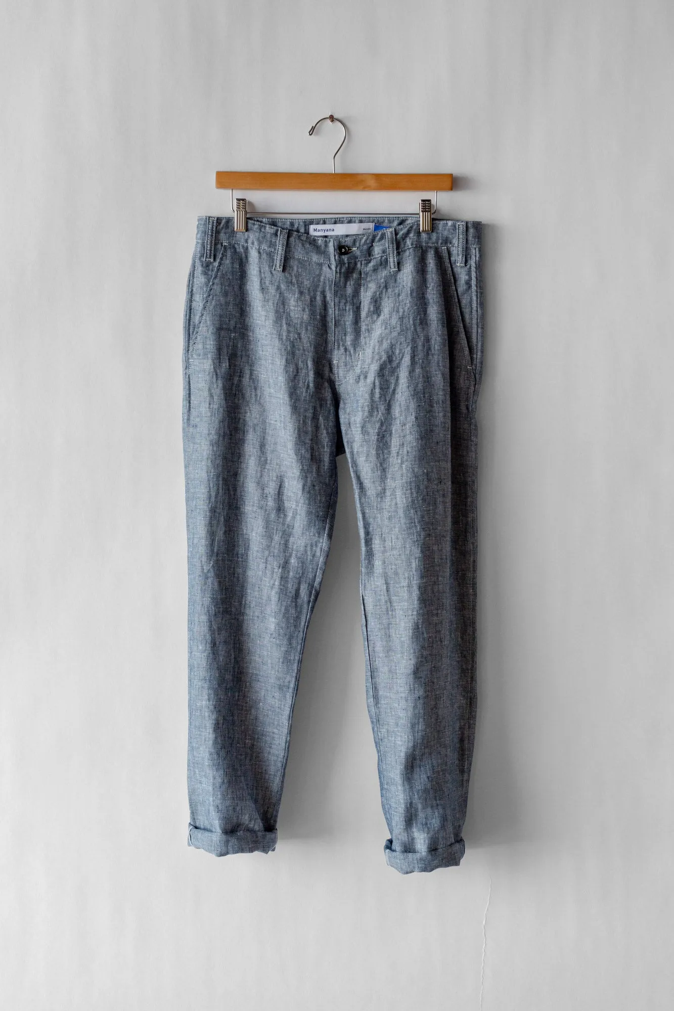 Coyote Pant - Chambray Denim Linen sold by Manyana