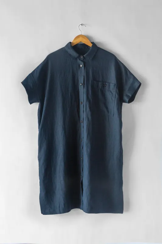 Bilbao Dress - Navy sold by Manyana