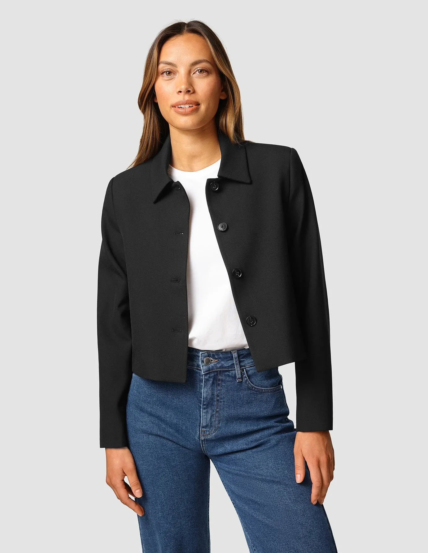 Serene Short Jacket Black sold by Shaping New Tomorrow