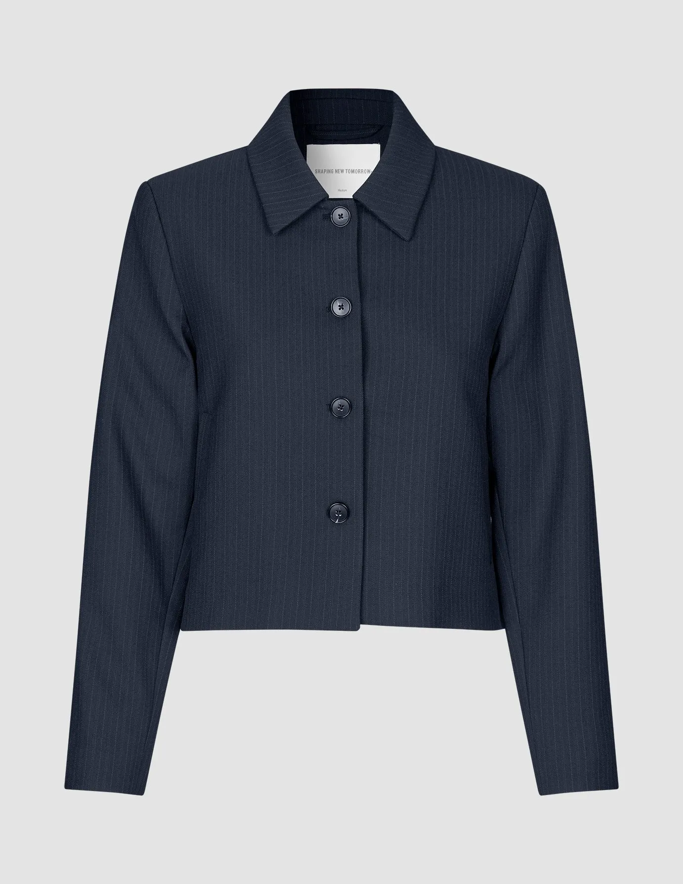 Serene Short Jacket Black Night Pinstripe sold by Shaping New Tomorrow product image thumbnail 3