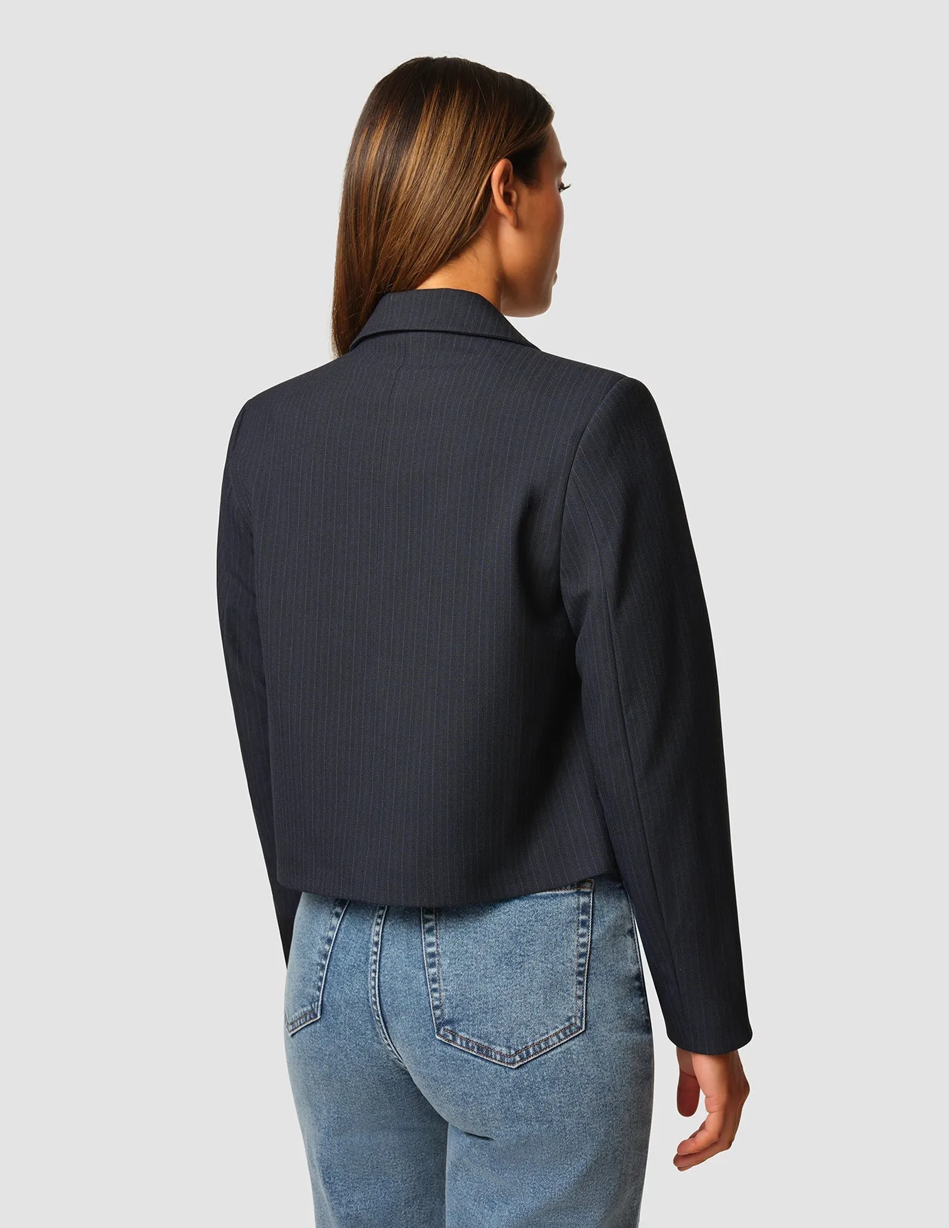 Serene Short Jacket Black Night Pinstripe sold by Shaping New Tomorrow product image thumbnail 5